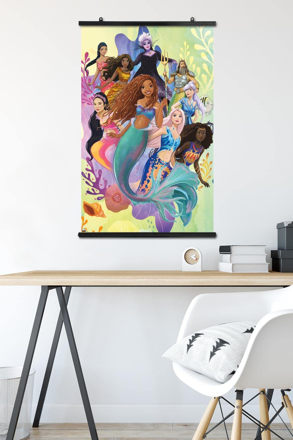 Trends International Disney Little Mermaid - Group Wall Poster, 22.37'' X 34.00'', Poster & Clip Bundle