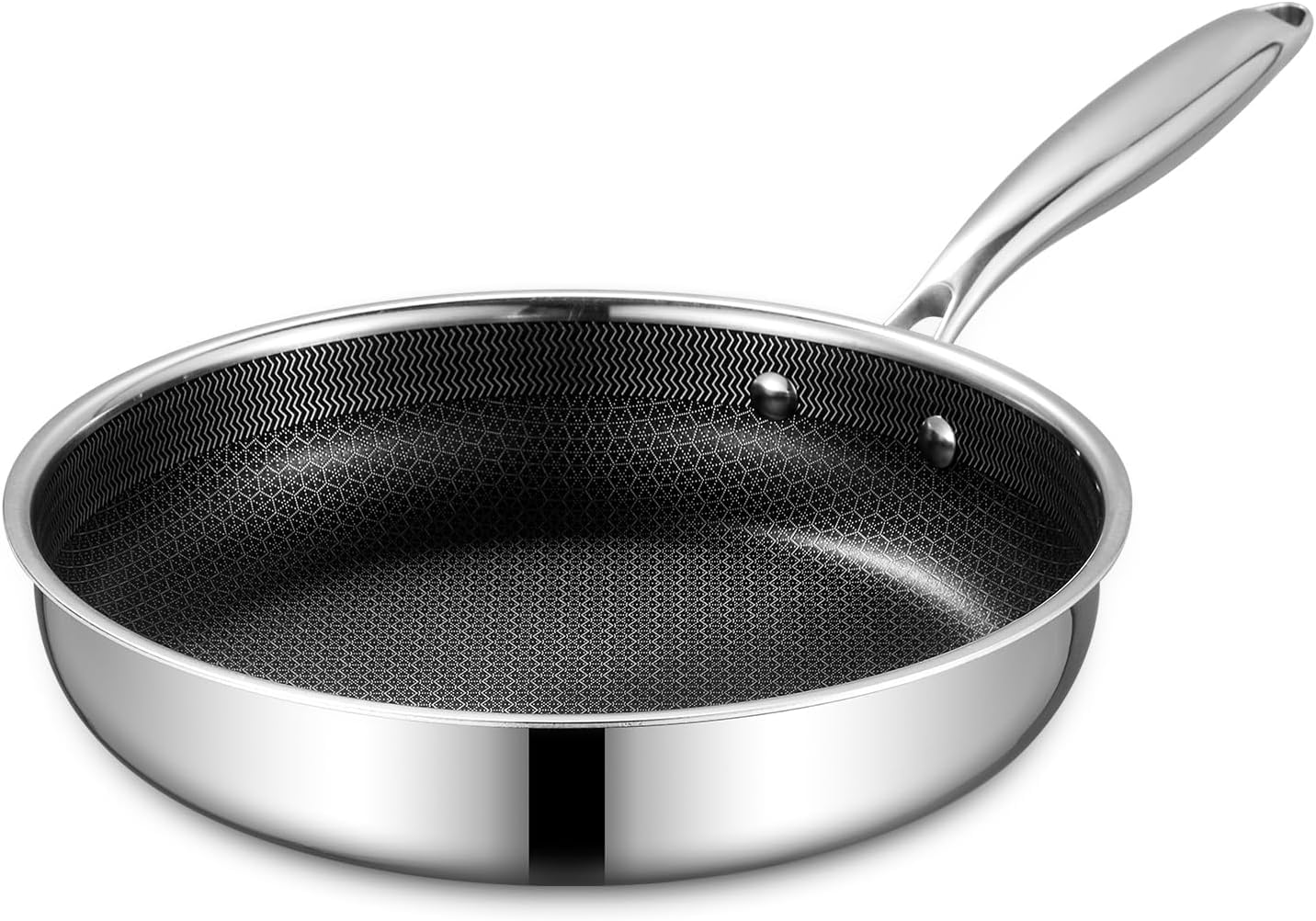 housmat Non Stick Frying Pans  10 inch Hybrid Frying Pans Nonstick,non stick Stainless Steel Skillets, Dishwasher and OvenSafe