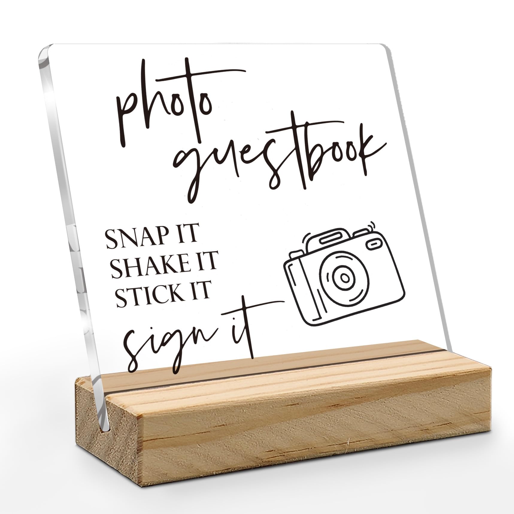 ANIANG Wedding Guest Book Desk Decor, Acrylic Wedding Signs, Guest Book WeddingReception, WeddingDecor, Photo GuestBook Acrylic 