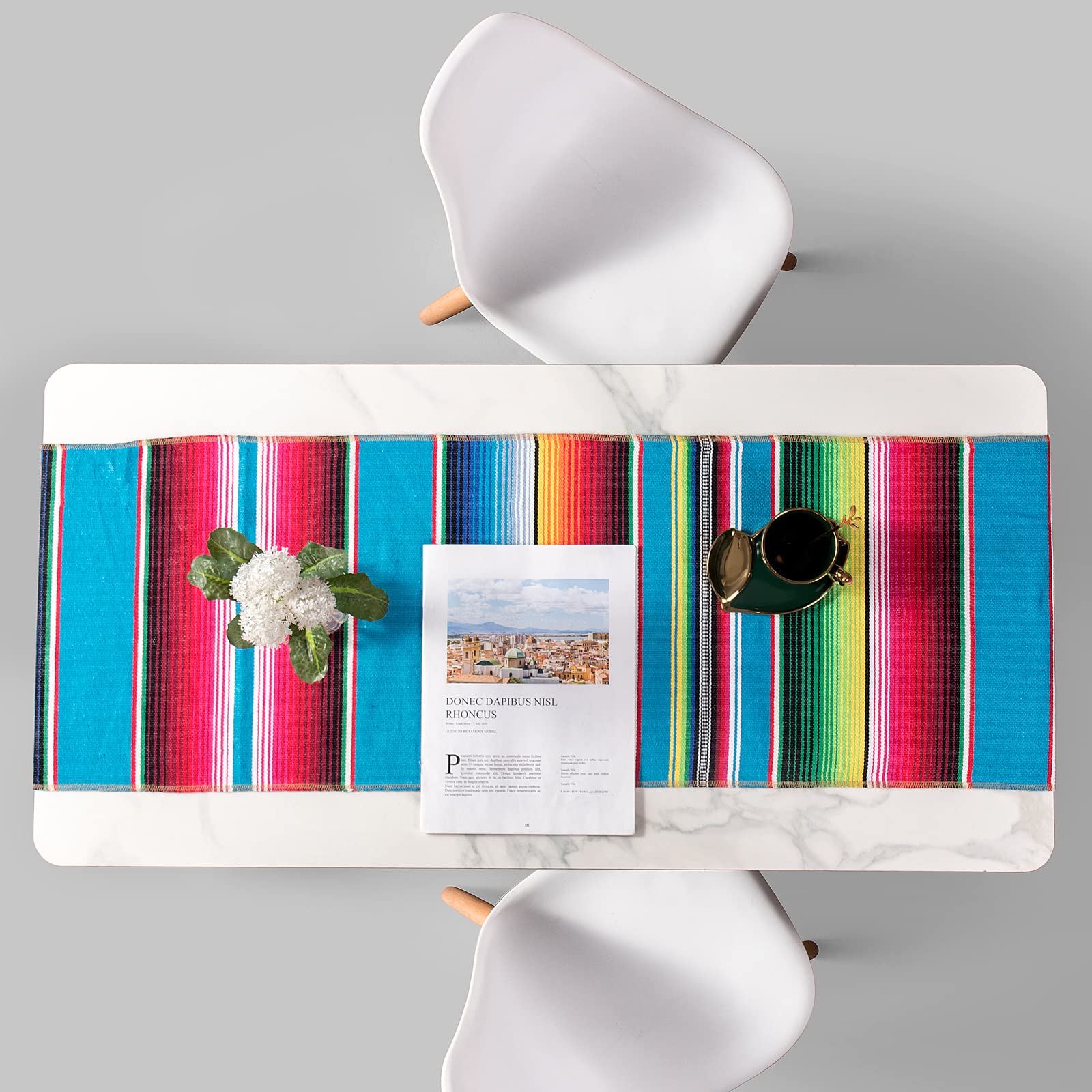Mexican Table Runner 1Pack 14 X 84 Inches Fiesta Mexican Theme Party Decoration For Cinco De Mayo Fiesta Party Serape Zarape Tab