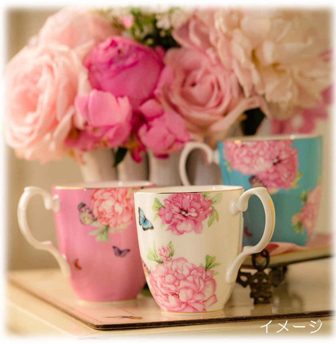 Miranda Kerr For Royal Albert Friendship Vintage Mug, White, 13.5 Oz