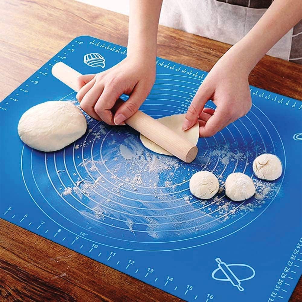 Caltero Silicone Baking Mat, Silicone Chapati Atta Kneading Mat, NonStick Fondant Rolling Mat, Stretchable, for Kitchen Roti Ch