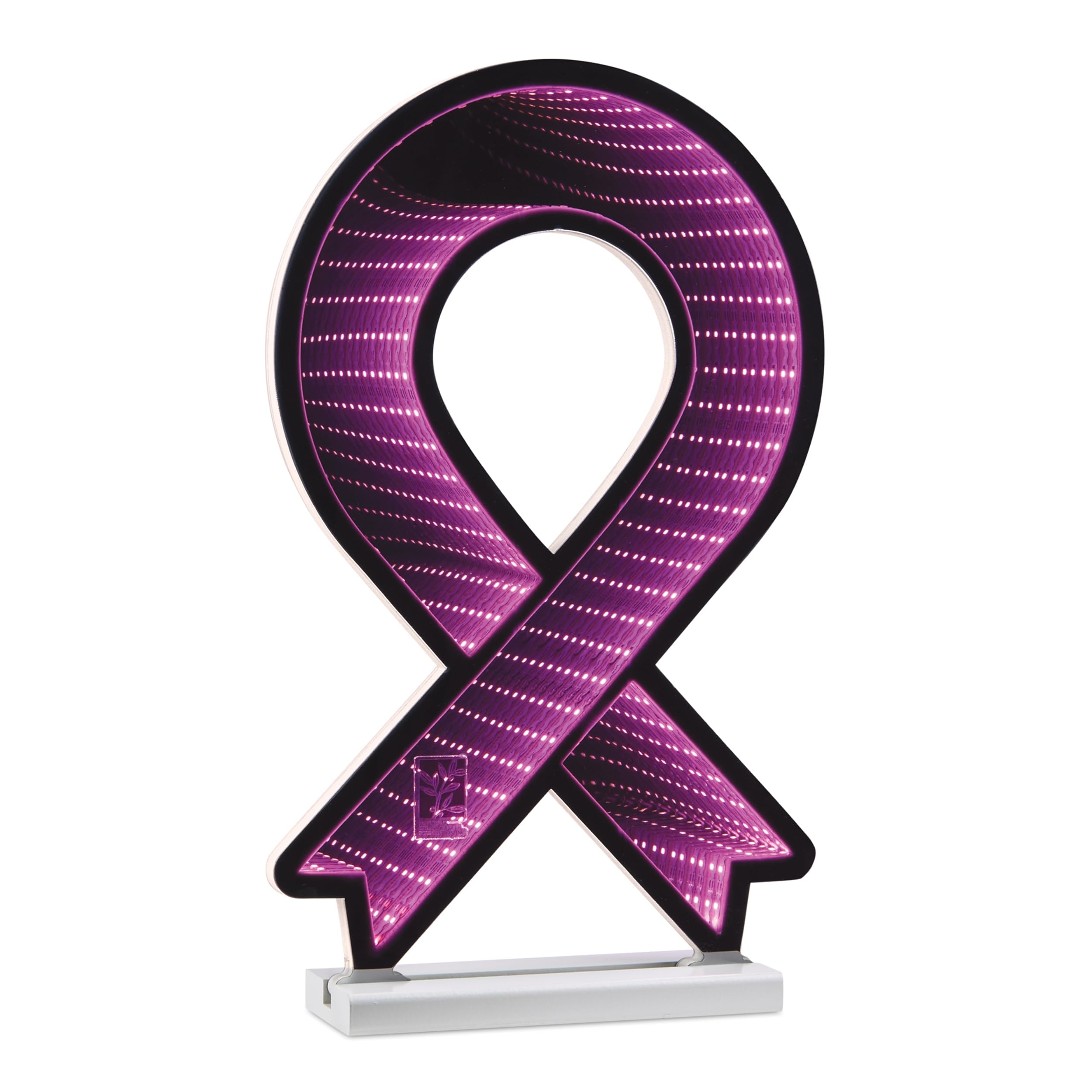 Breast Cancer Ribbon Ekkolight 16.5H Acrylic UL Plug