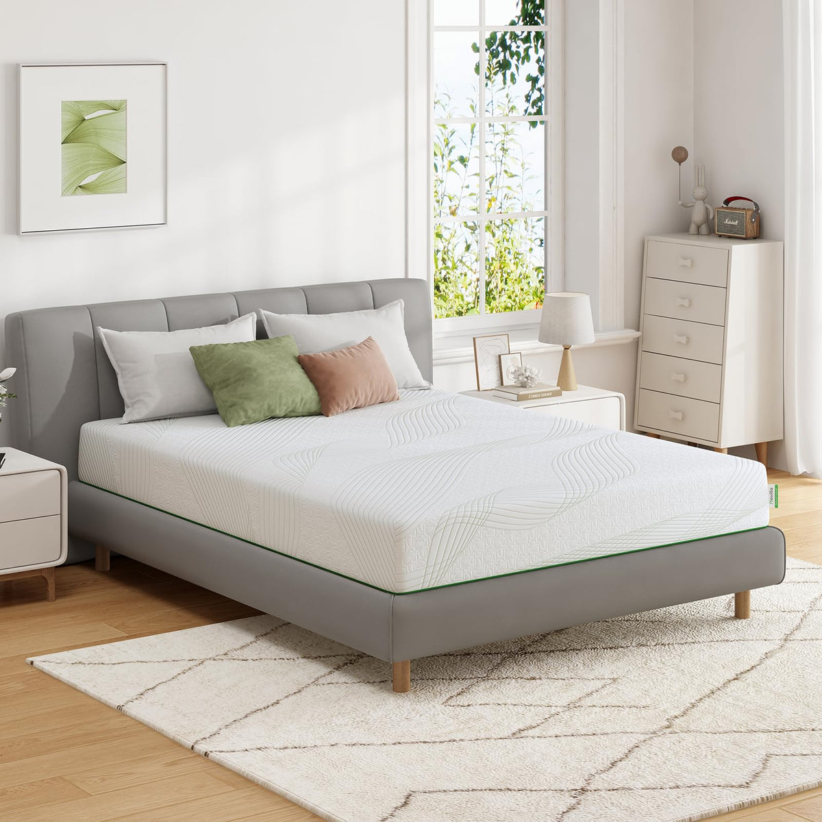 Novilla Full Mattress, Memory Foam Mattress Full Size 6 Inch, Cooling Full Size Mattress In A Box For Back Pain Relief, Medium F