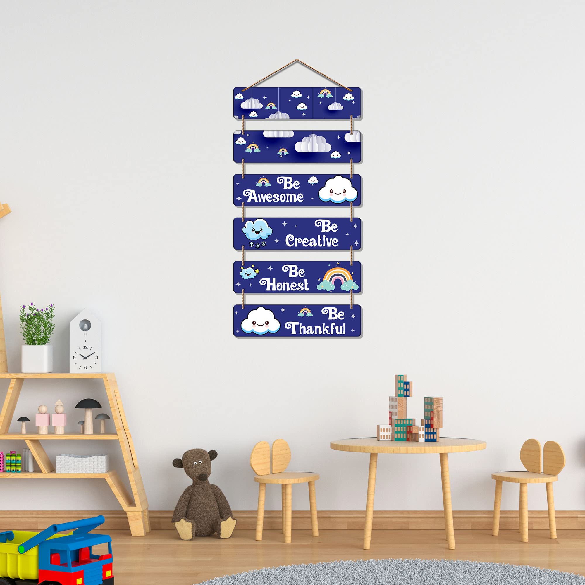 Artvibes Decorative Wall Hanging Wooden Art Decoration Item For Kids Room | Living Room | Bedroom | Home Decor | Gifts | Quotes