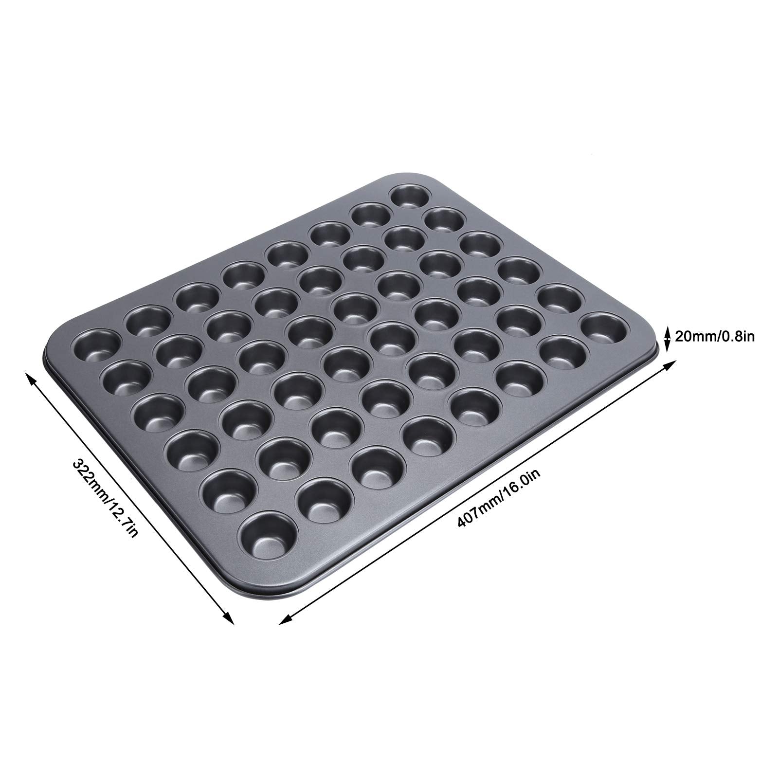 AUNMAS 48-Cup Nonstick Muffin Baking Pan - Mini Round Cupcake Bakeware, Durable & Easy to Clean