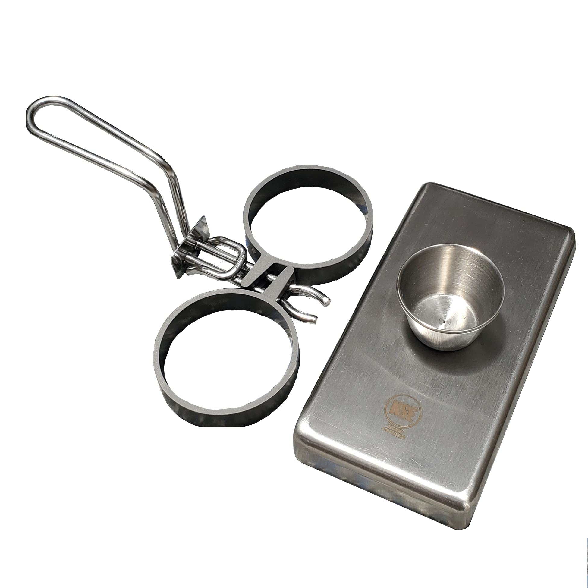 Rattleware Stainless Steel Egg Rings - Commercial-Grade, Even Cooking, Heat-Resistant Handle, Ideal For Frying Eggs - Durable &