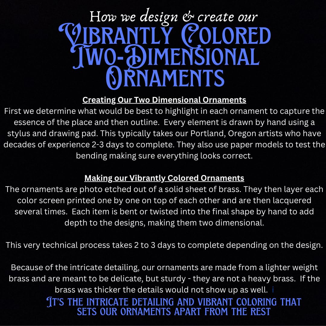 ALASKA Inside Passage ORNAMENT Brass Christmas Souvenir Travel Gift