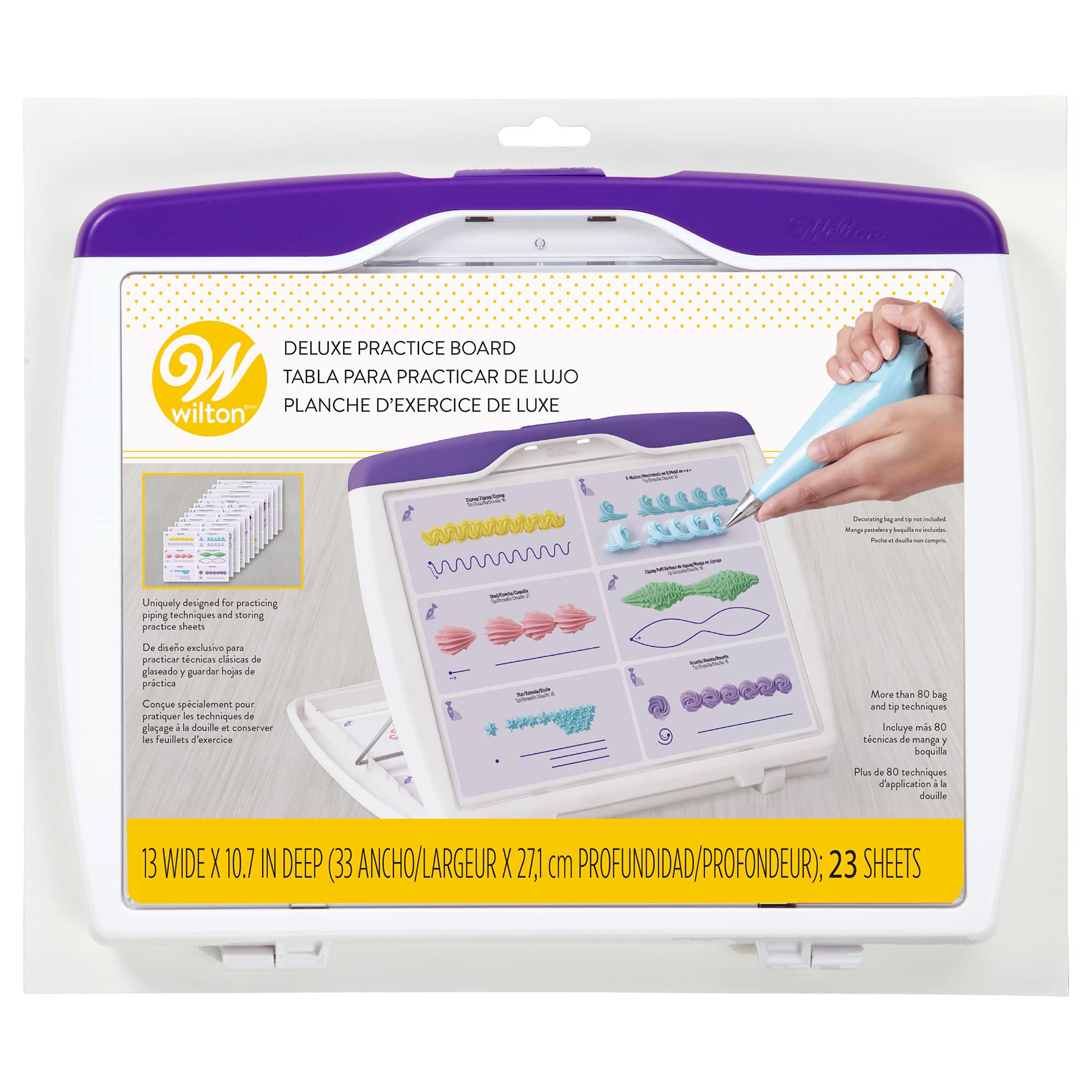 Wilton Set Practice Board, 13 X 10.75-Inch, White/Purple