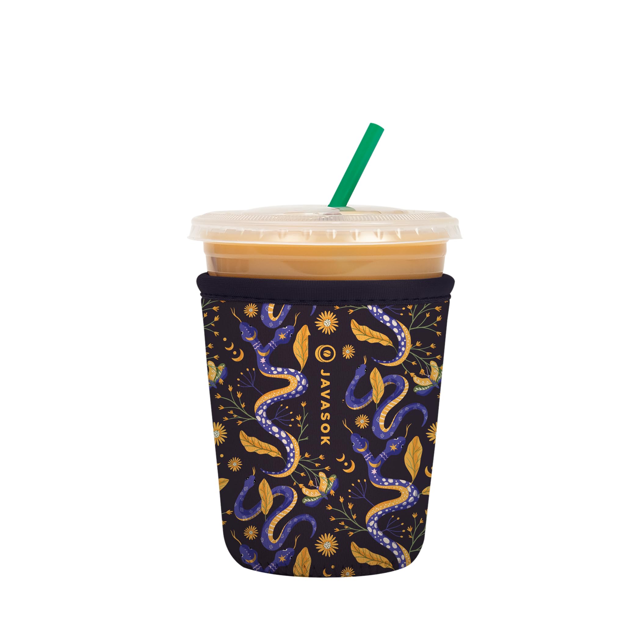 Sok It JavaSok Iced Coffee & Cold Soda Insulated Neoprene Cup Sleeve (Celestial Slither, Small: 16-20oz)