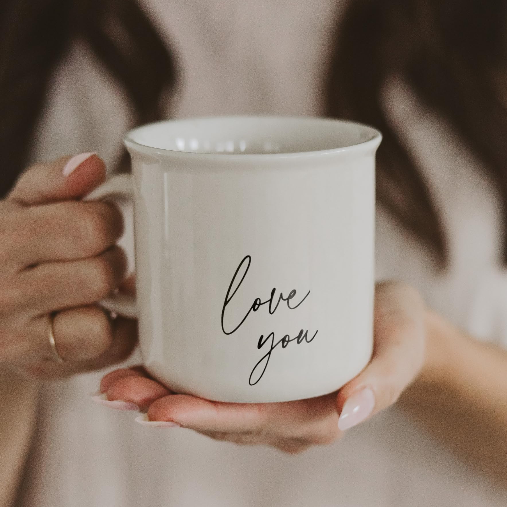 Sweet Water Decor Love You Coffee Mug, 11 oz Ceramic Cup, Dishwasher & Microwave Safe, Cute Mug for Moms, Wife & Grandma, Mother