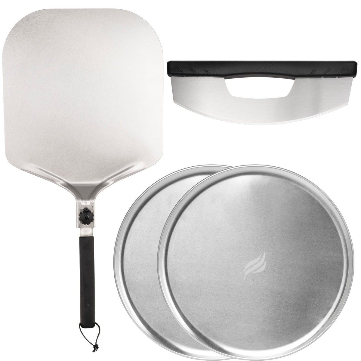 Blackstone Pizza Basics Tool Kit With Pizza Peel, Cutter And Pans And Heat Resistant Handles