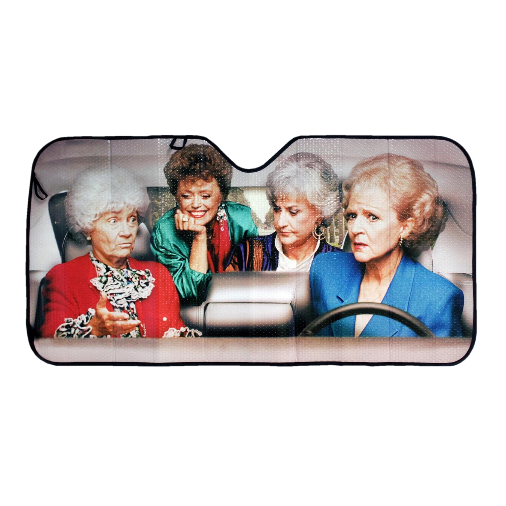 Official Golden Girls, Car Window Foldable Rectangle Sunshade/Windshield/Sun Visor, Set of 1, 57 X 28 inch Gift - Auto Sun Shade