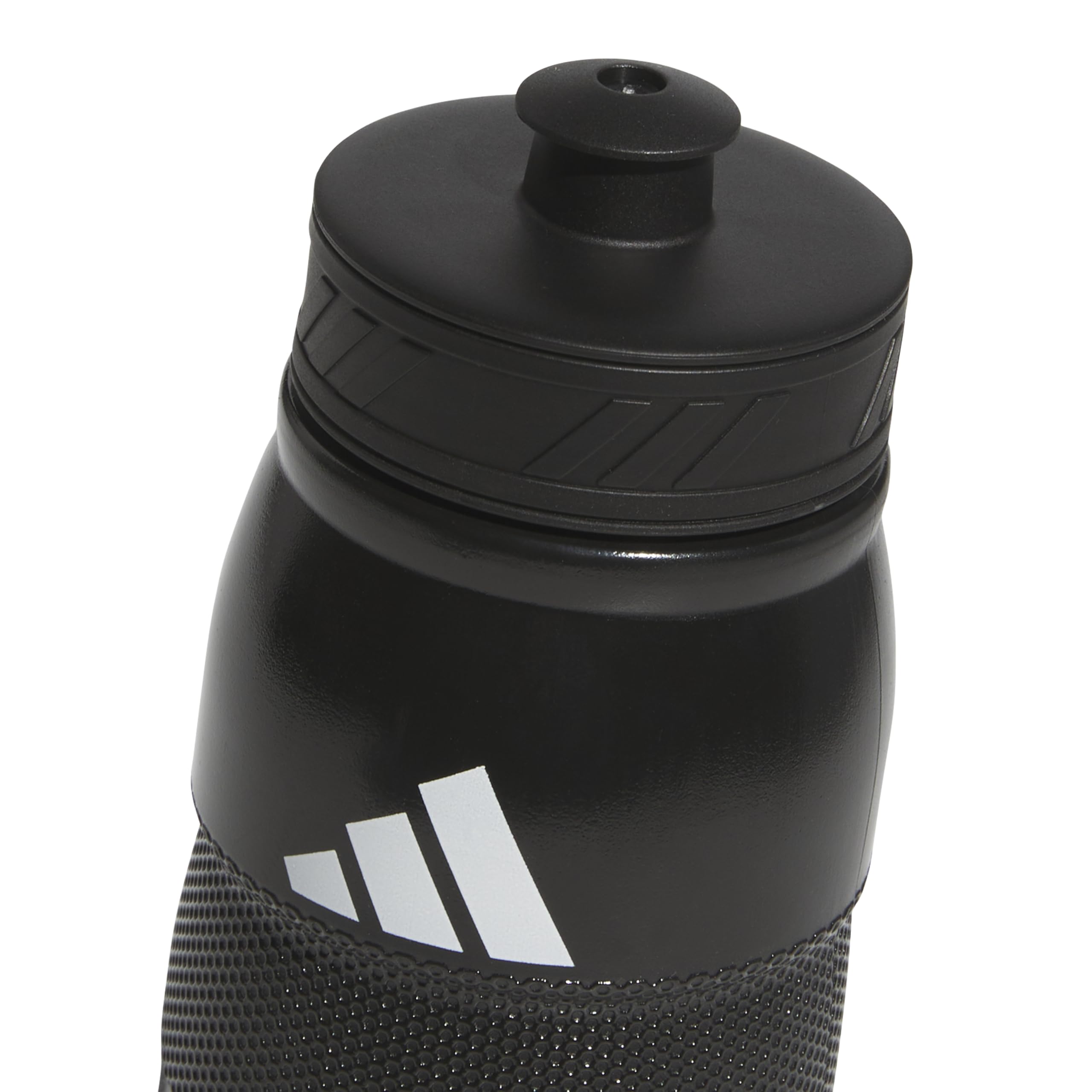 Adidas 750 Ml (28 Oz) Stadium Refillable Plastic Sport Water Bottle, Black/White/Black/2, One Size