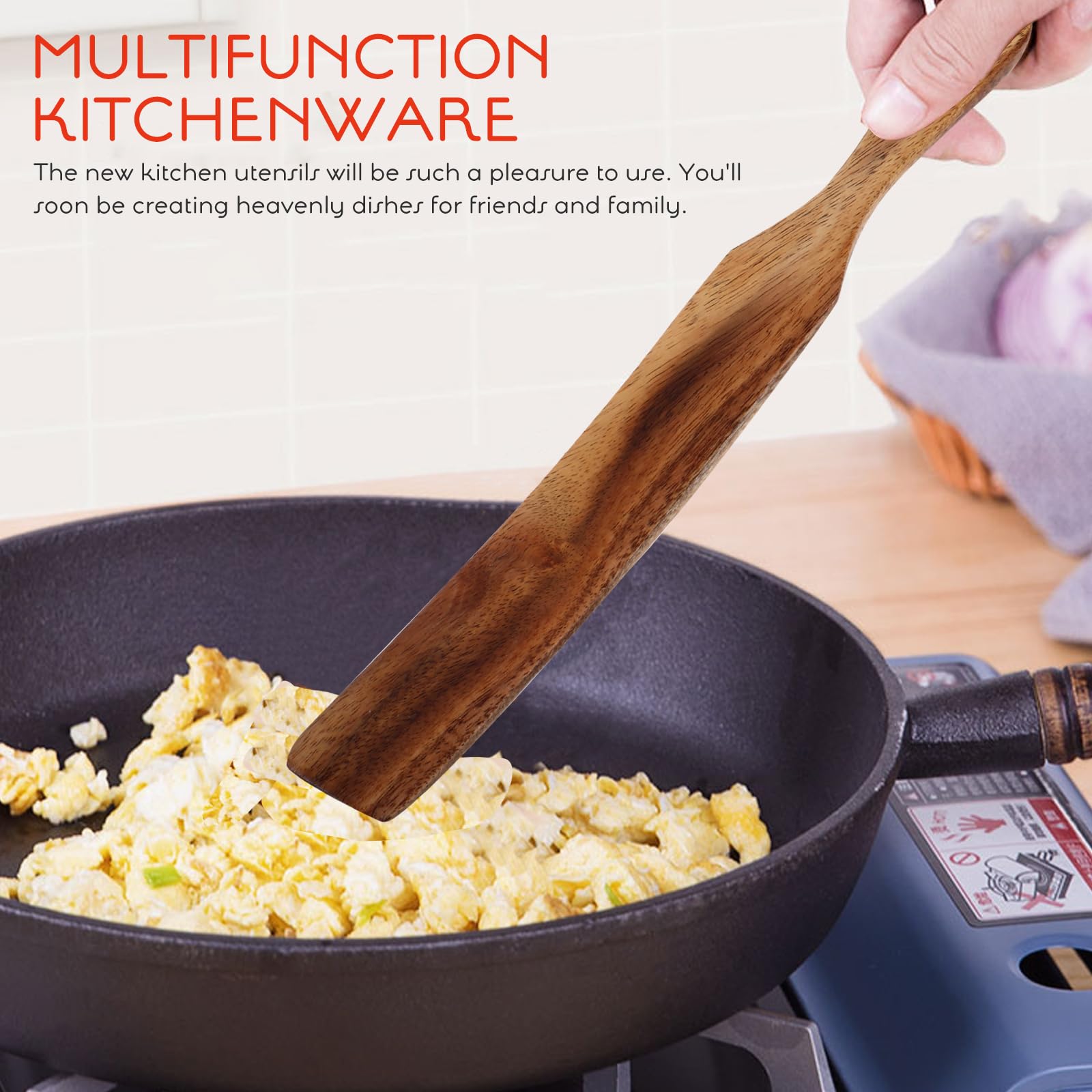 Hemoton Wooden Spatula Spurtle For Cooking,Sourdough Starter, Spreading, Baking, Mixing:Sourdough Spatula,Egg Flipper Spatula,No