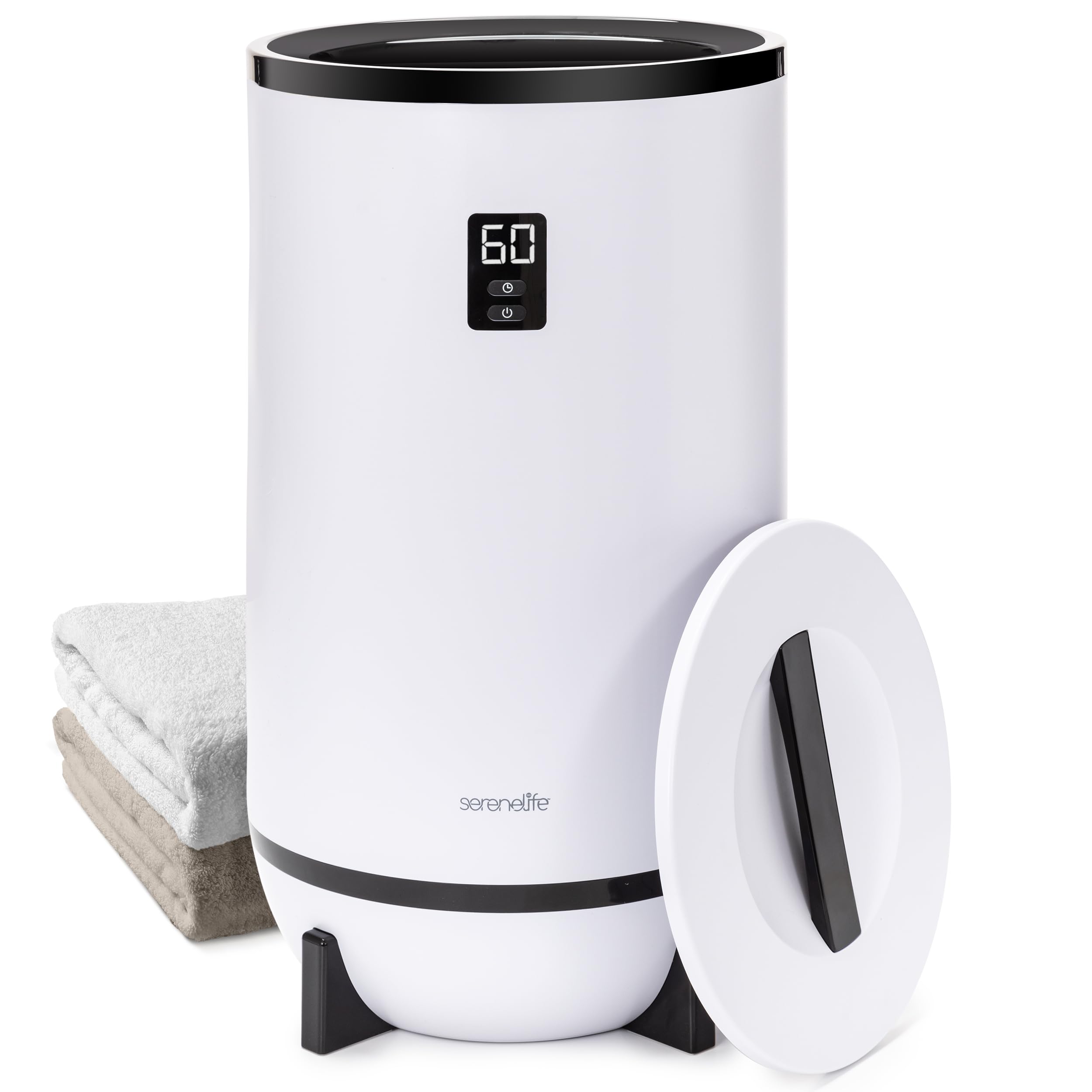 Serenelife Towel Warmers Bucket, With Customized Fragrance For Spa And Bathroom, Luxury Towel Heater Gifts For Him & Her, Auto S