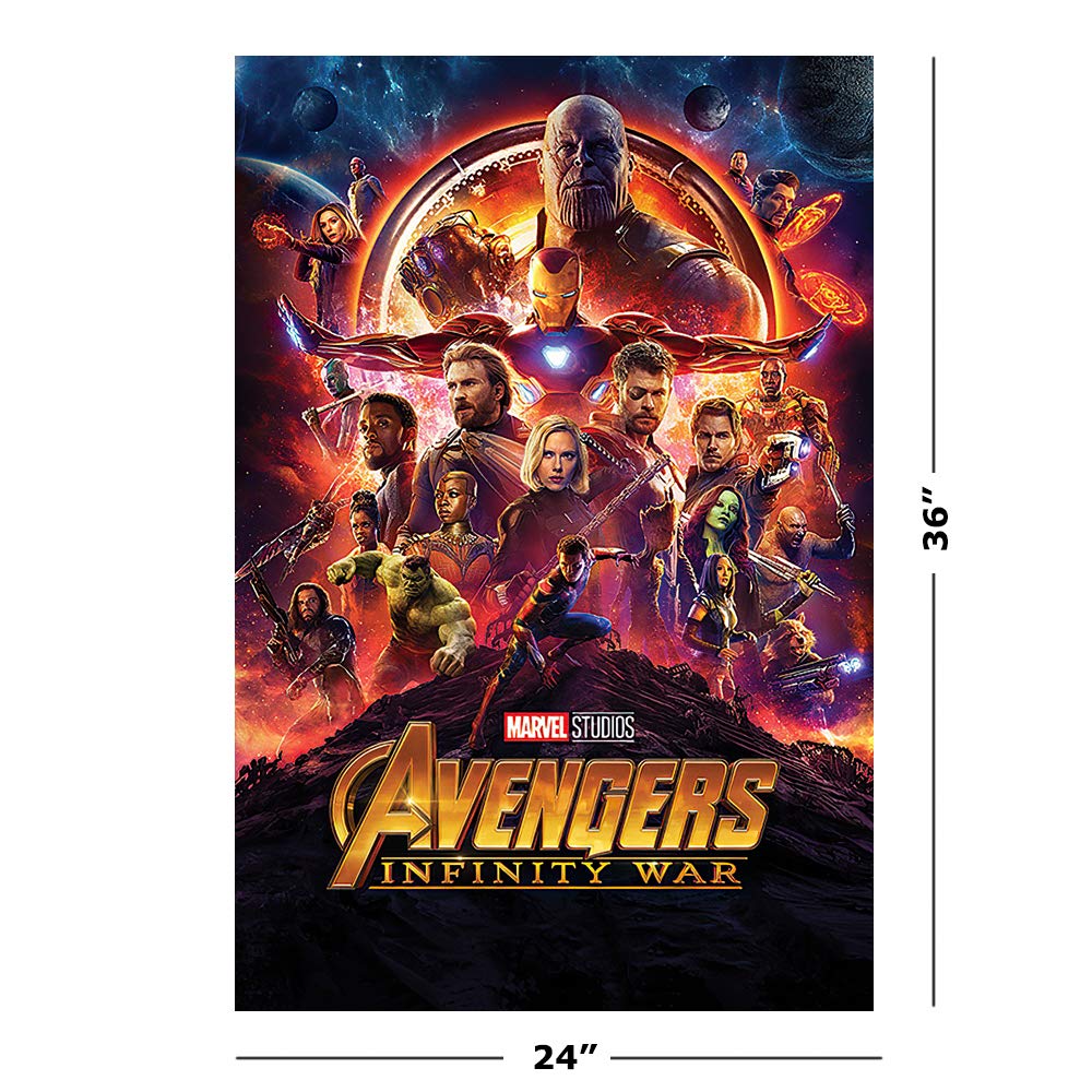 Poster Stop Online Avengers Infinity War & Endgame - 2 Piece Marvel Movie Poster Set (Regular Styles) (Size 24 X 36 Each)