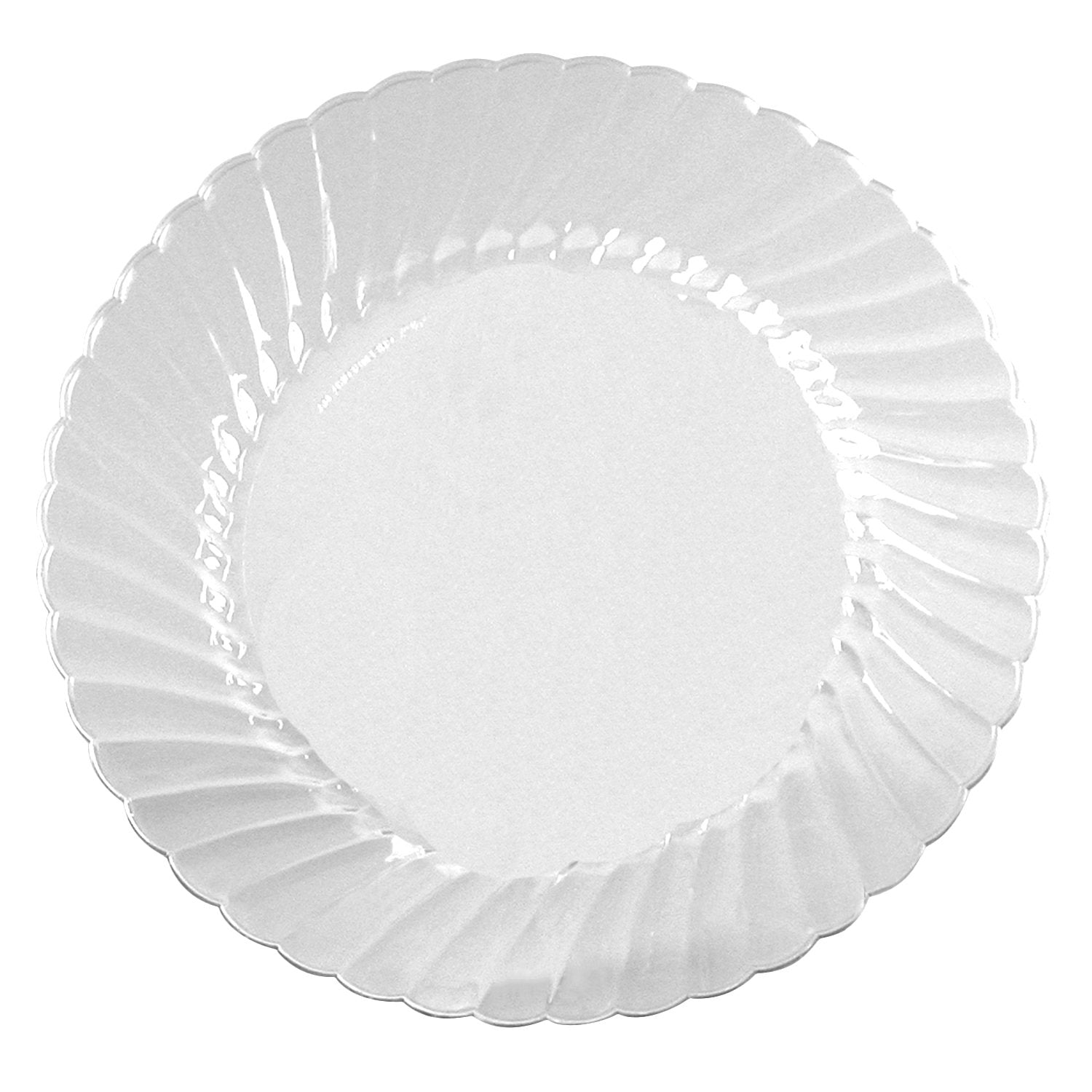 Wna Classicware Plastic Dinnerware Plates, 10.25'' Dia, Clear, 12/Pack