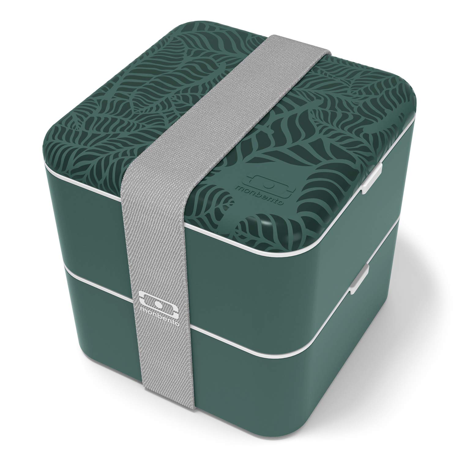 Monbento - Large Bento Box Mb Square Jungle With Compartments - Leakproof Lunch Box For Work And Meal Prep - Bpa Free - Food Gra