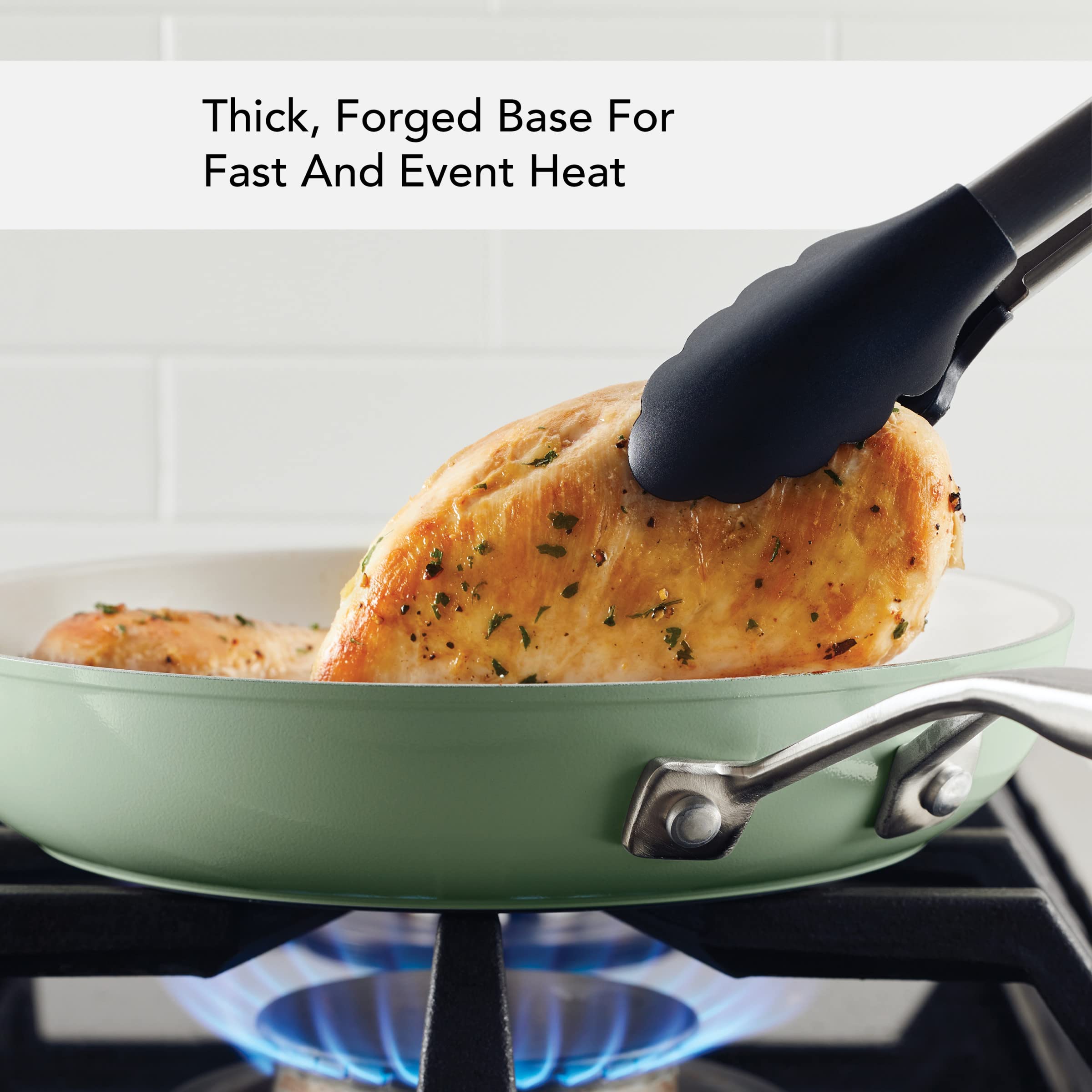 Kitchenaid Hard Anodized Ceramic Nonstick Frying Pan/Skillet, 10 Inch, Pistachio