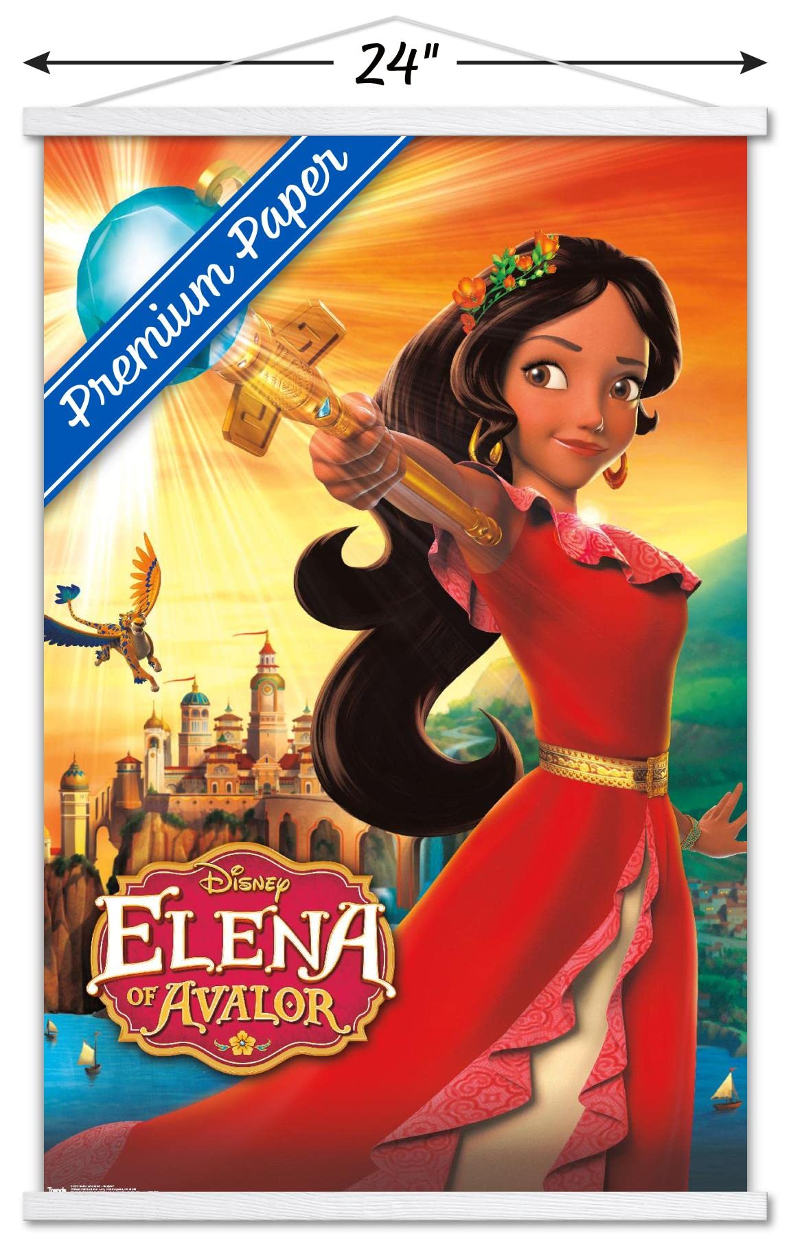 Trends International Disney Elena Of Avalor - One Sheet Wall Poster, 22.375'' X 34'', Premium Print And White Hanger Bundle