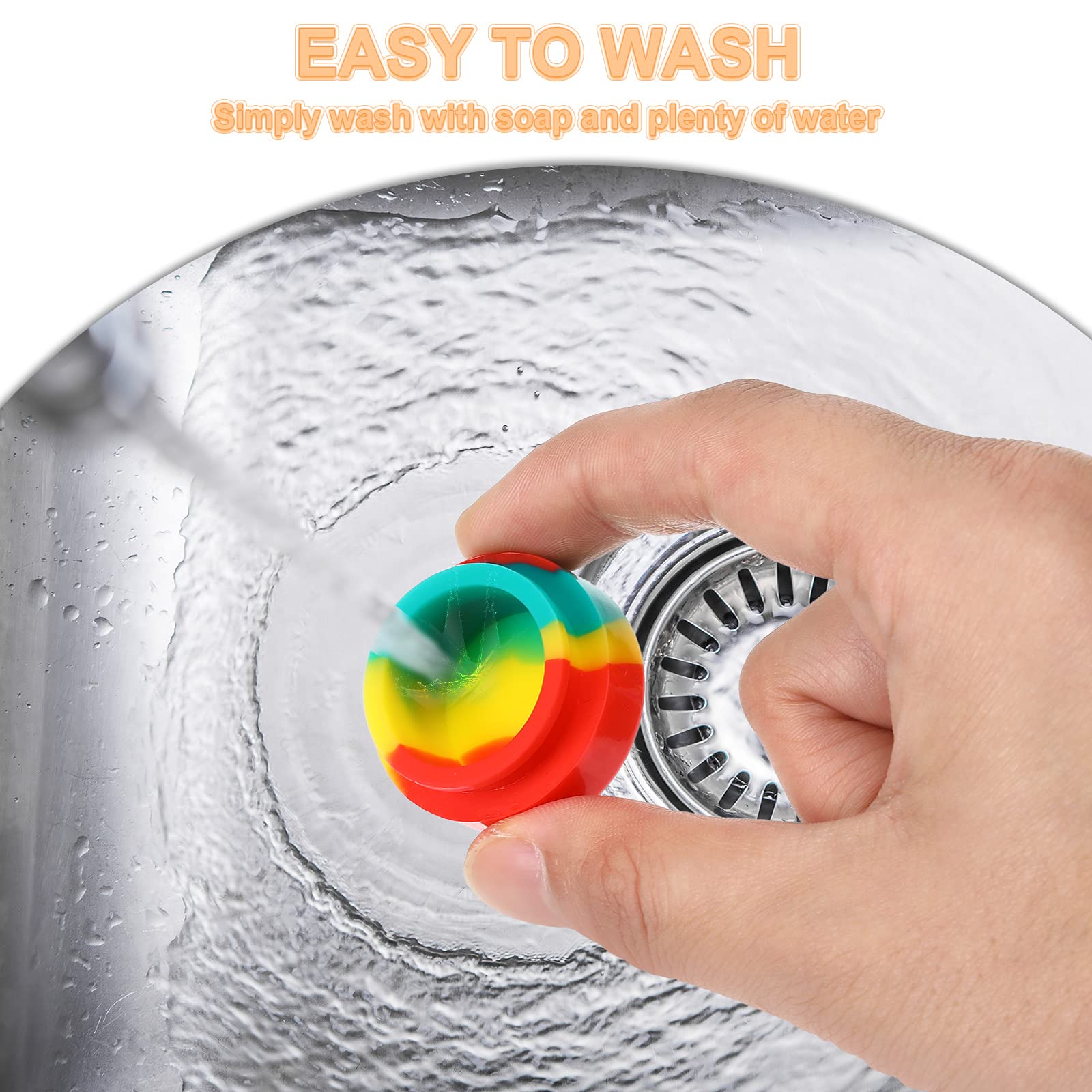 Outus 50 Pieces Silicone Wax Containers Non Stick Silicone Wax Containers Multi Use Storage Jars Oil Concentrate Bottles For Hom