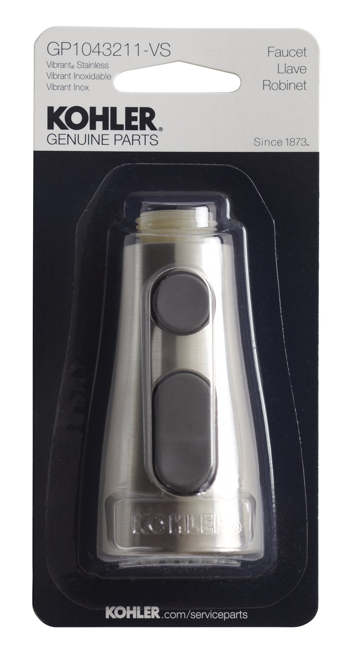 KOHLER GP1043211-VS Pulldown Sprayhead for Simplice Faucet, Stainless Steel, Small, Vibrant Stainless Finish