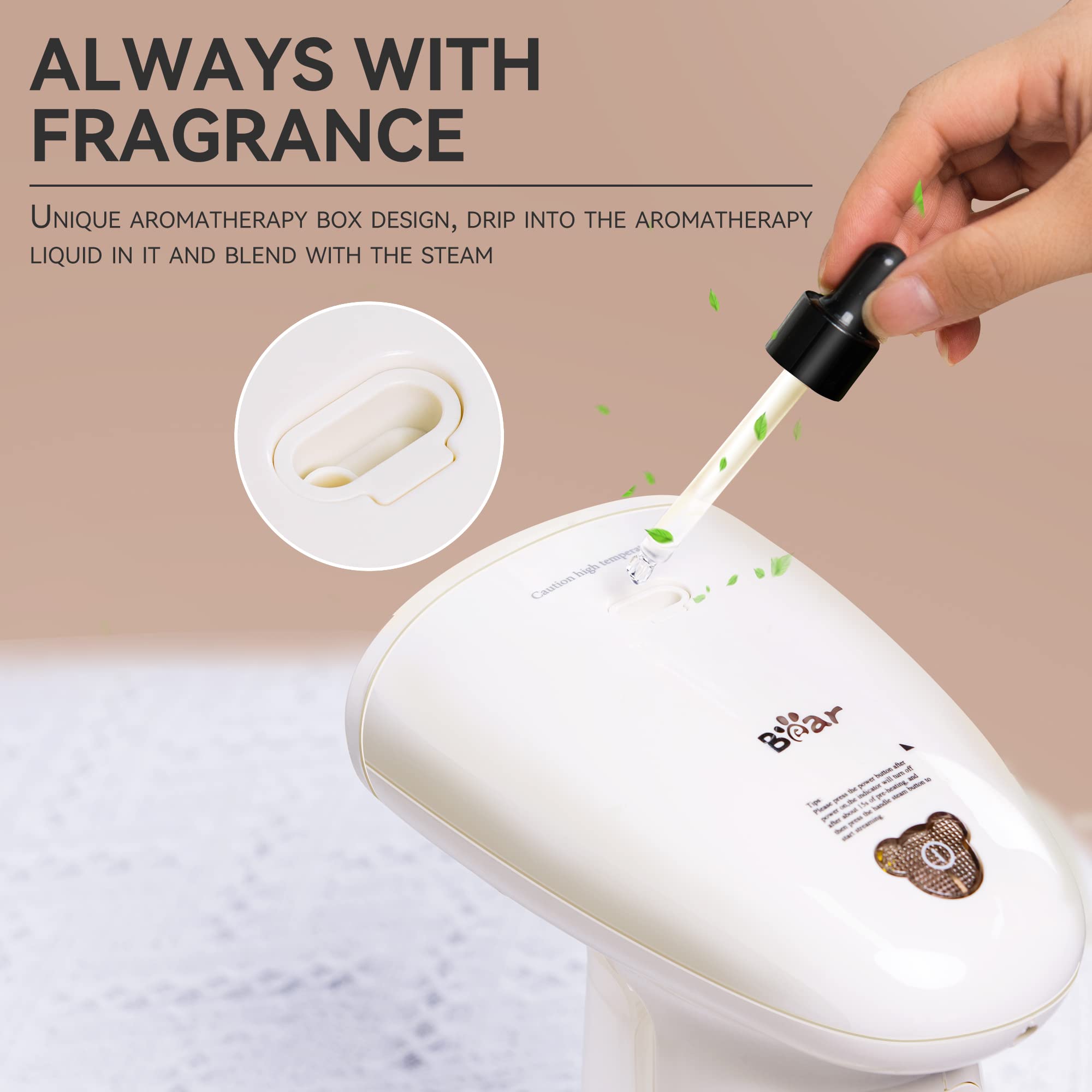 Bear Steamer For Clothes, Handheld Clothes Steamer,1300W Strong Power Garment Steamer With 230Ml Tank,Fast Heat-Up, Auto-Off, St