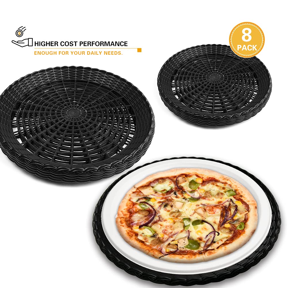 EBIGIC Paper Plate Holders  8/12/24 Packs 9/10 Inch paper plate holders reusable Black Plastic Heavy Duty supports for Picnic Party Dinner