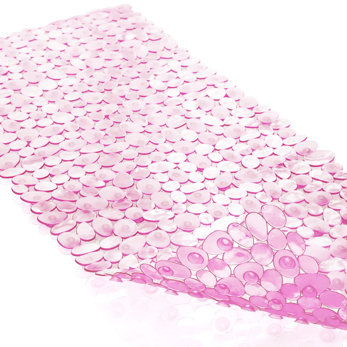 Teeshly Bath Tub And Shower Mats, Non-Slip Pebble Bath Mat, 35 X 16 Inches Machine Washable Bathtub Mat With Drain Holes, Suctio