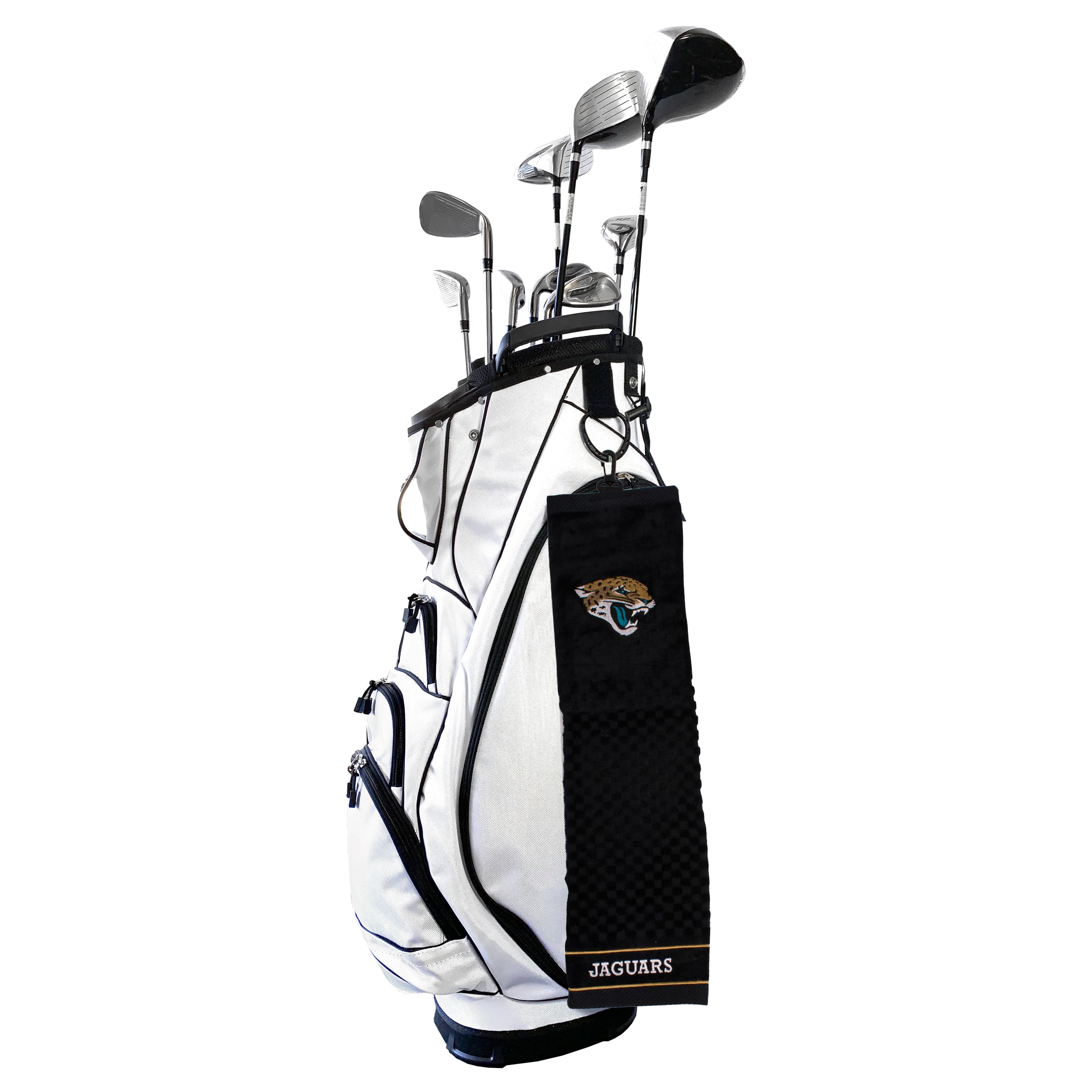 Team Golf Nfl Jacksonville Jaguars Embroidered Golf Towel Embroidered Golf Towel, Checkered Scrubber Design, Embroidered Logo