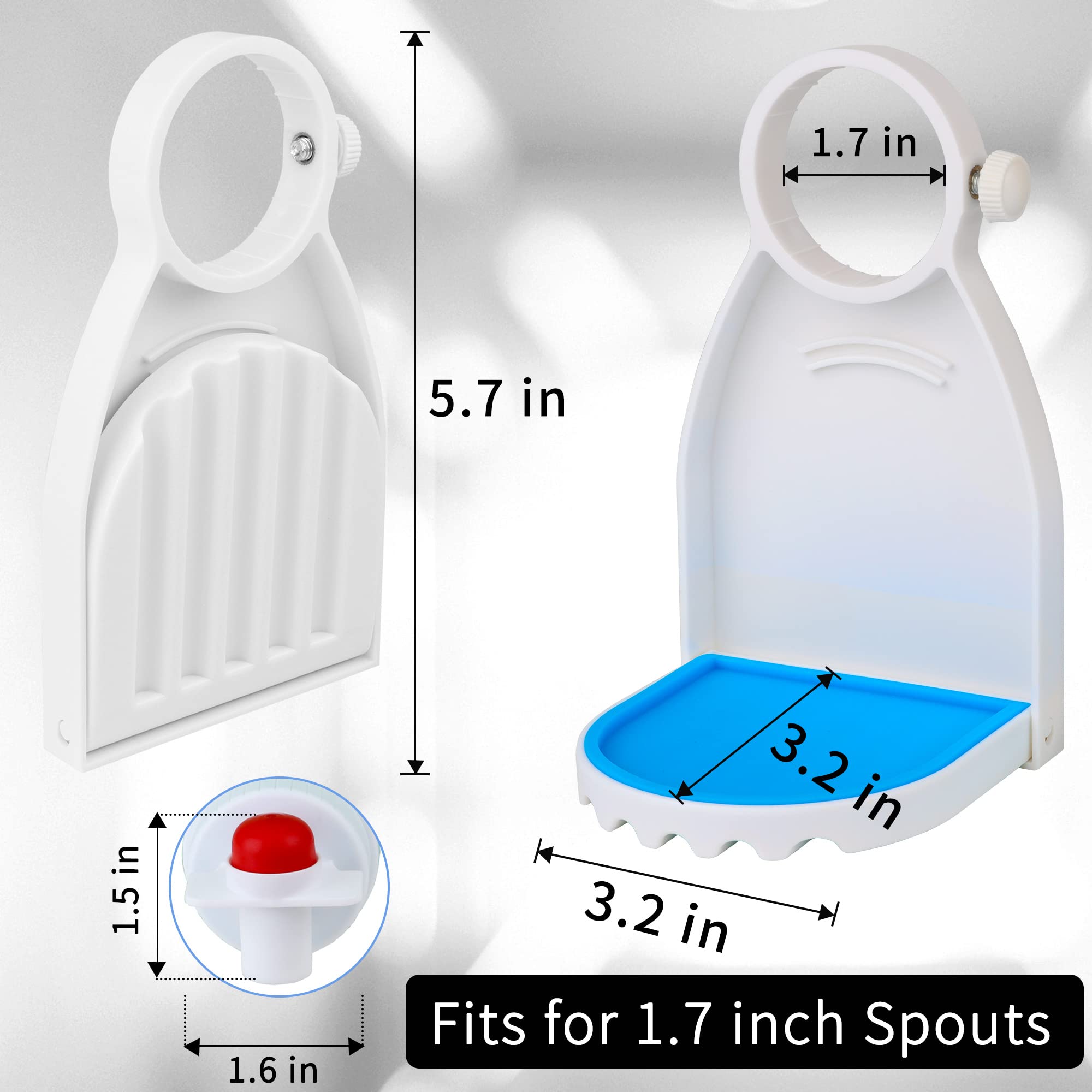 2 Pcs Laundry Liquid Detergent Cup Holder Febwind Laundry Drip Cup Holder Fabric Softener Drip Catcher Soap Holder Tray Cup Stan