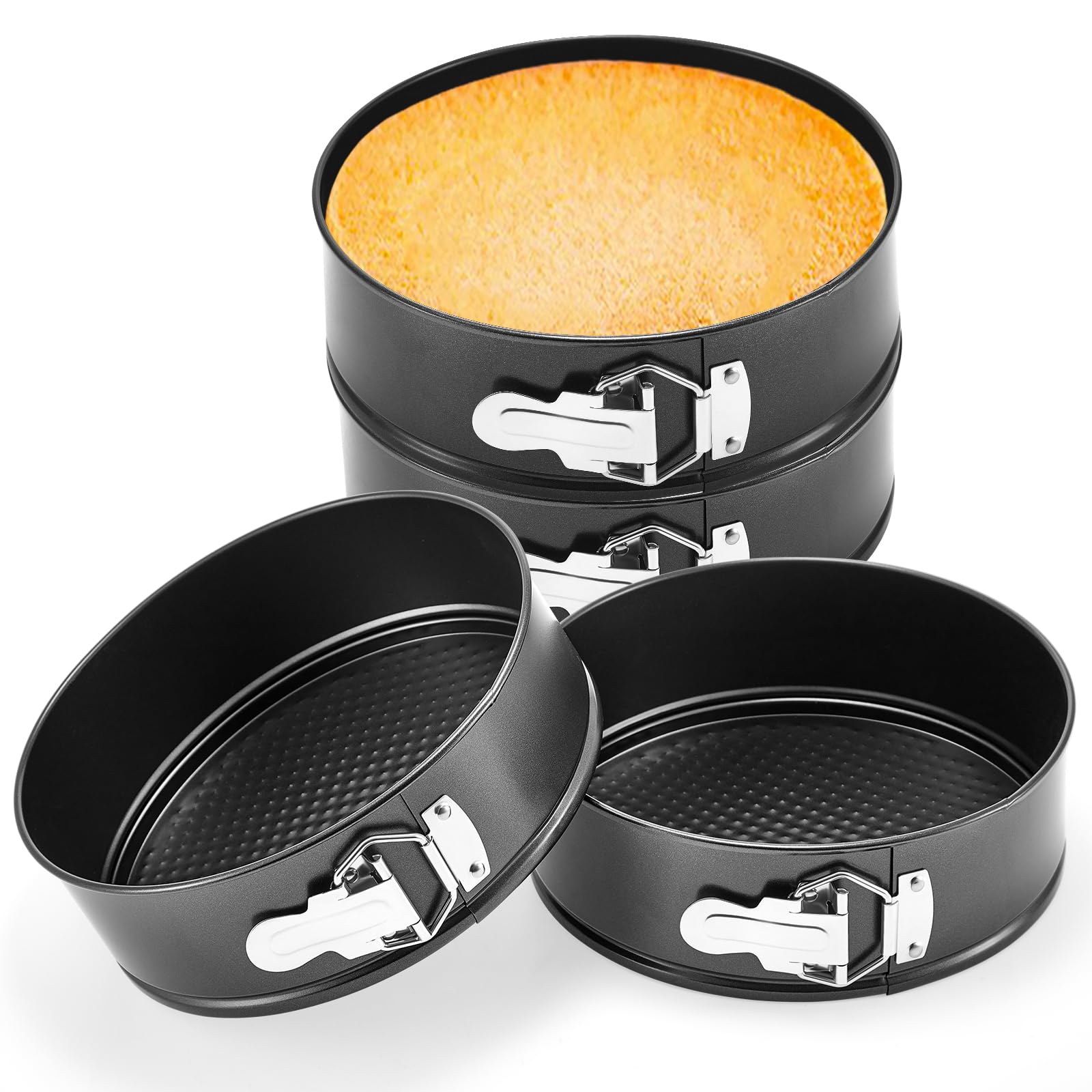 Funnymoom 4 Pcs 8 Inch Non Stick Springform Pans Cheesecake Pans