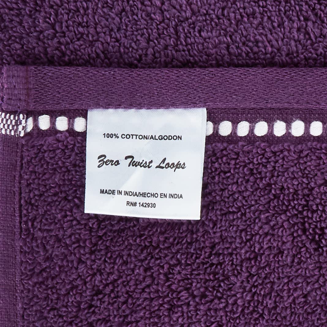 Lavish Home 6Pc Towel Set - Cotton Bathroom Accessories With 2 Bath Towels, 2 Hand Towels, And 2 Wash Cloths - Quick Dry Towels