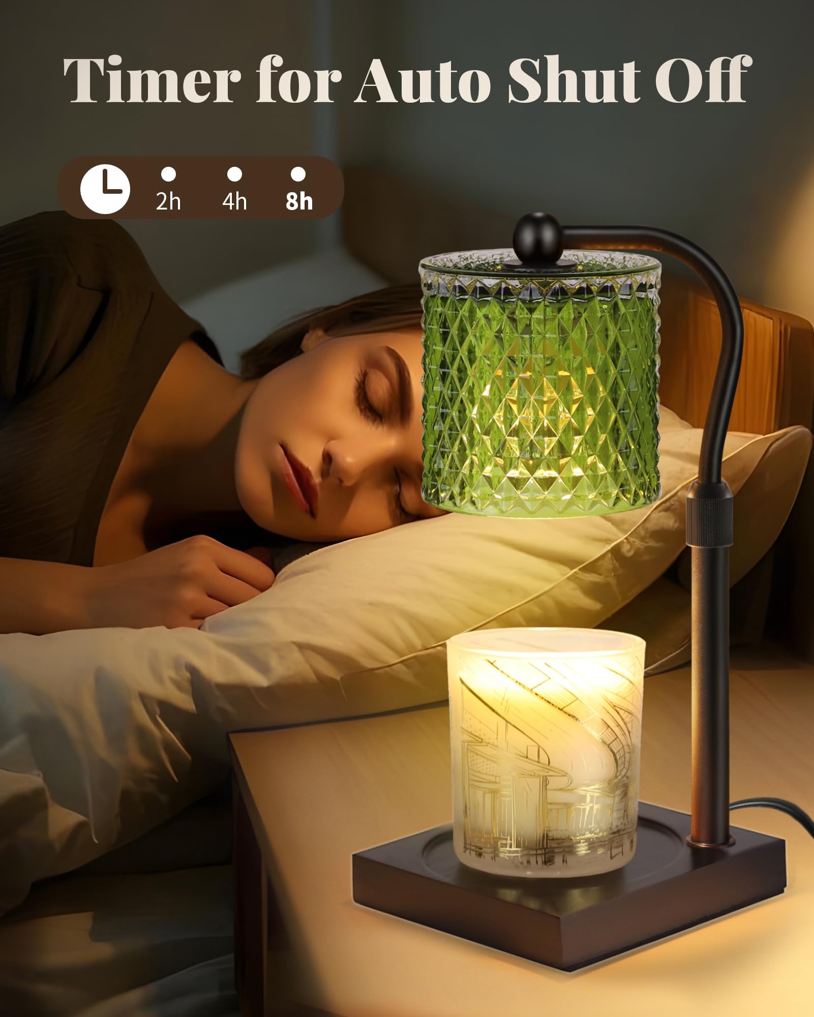 Linstaine Candle Warmer Lamp with Timer Dimmer Adjustable Height, Birthday Gifts for Women, House Warming New Home Decor Gifts f