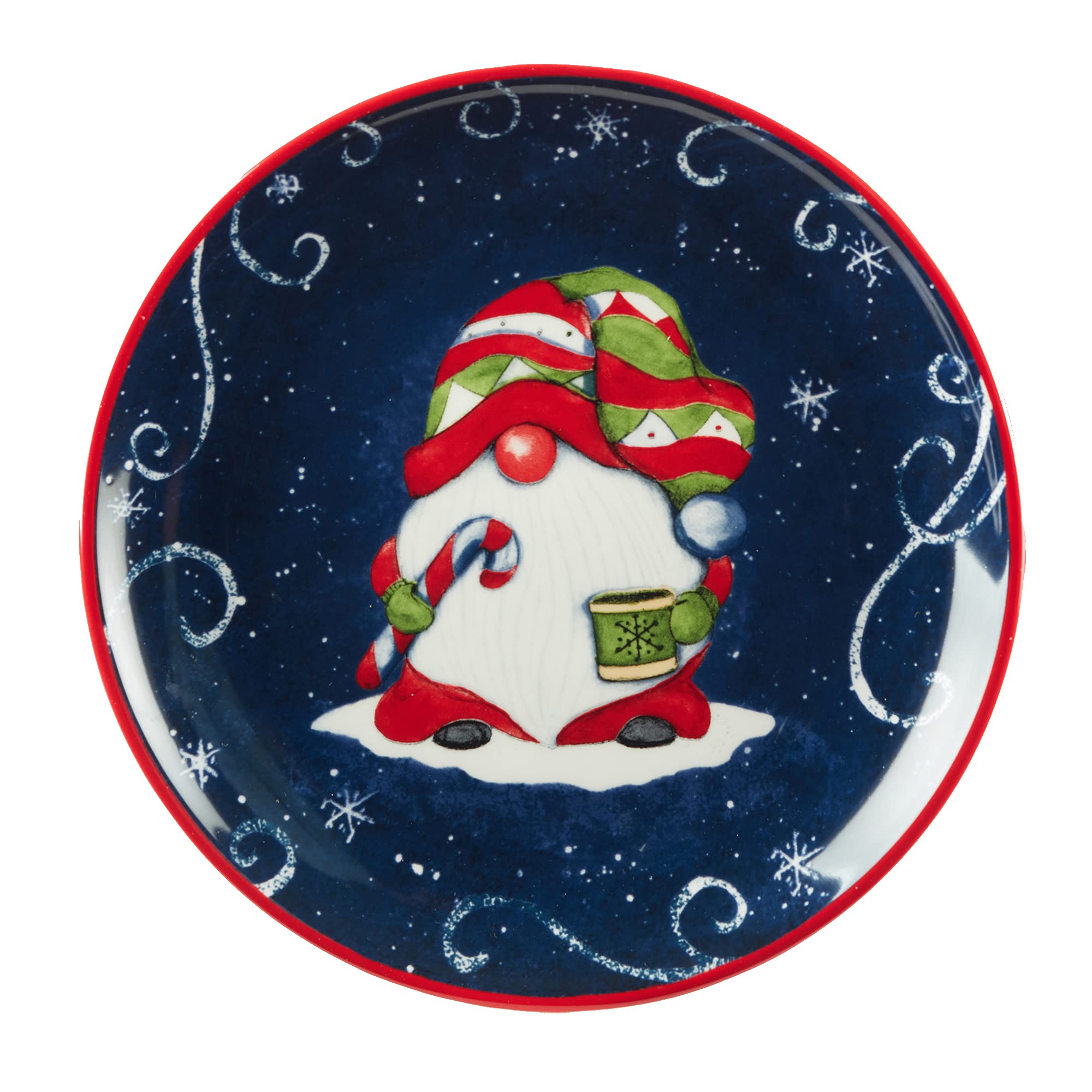 Certified International Holiday Magic Gnomes 9'' Dessert/Salad Plates, Multicolor, Medium, Set Of 4