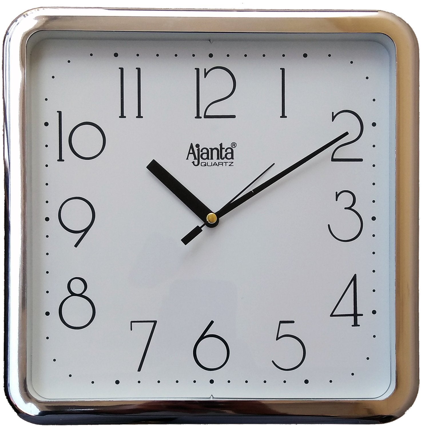 Ajanta Plastic Abstract Simple Clock (White, 677 Dx)24W X 39.5H Centimeters, Analog
