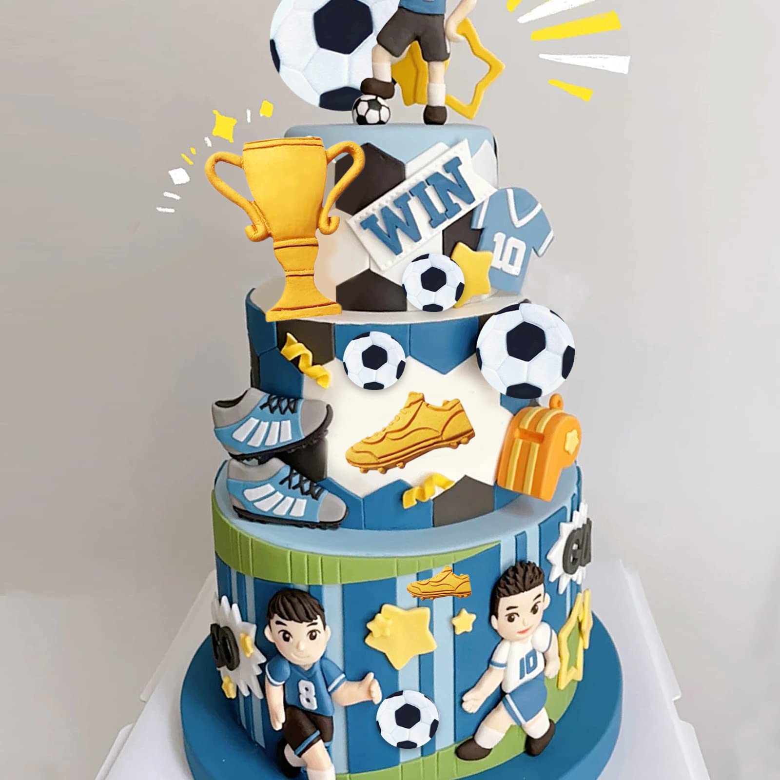 Soccer Shoes Soap Silicone Molds 3 Pcs, Football Fondant Molds Jersey Trophy Sneakers Mold For Chocolate Cake Decoration Candy S