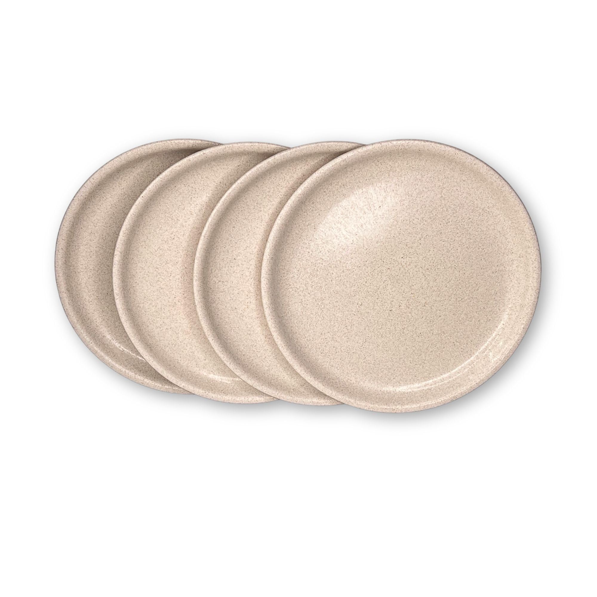 Happy Cove Eco-Friendly Solid Dinner Plates Set | Rice Husk, Bamboo Fibre & Wheat Straw | Elegant 10 Inches Plates Set - Sustain