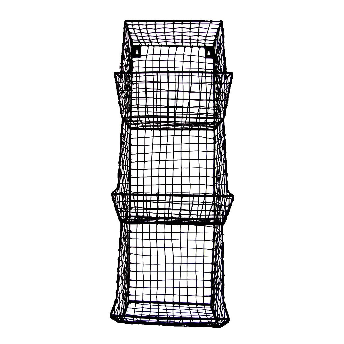 Tg,Llc Treasure Gurus Wire Wall 3 Storage Bin Fruit/Vegetable Basket Primitive Rustic Farmhouse Decor