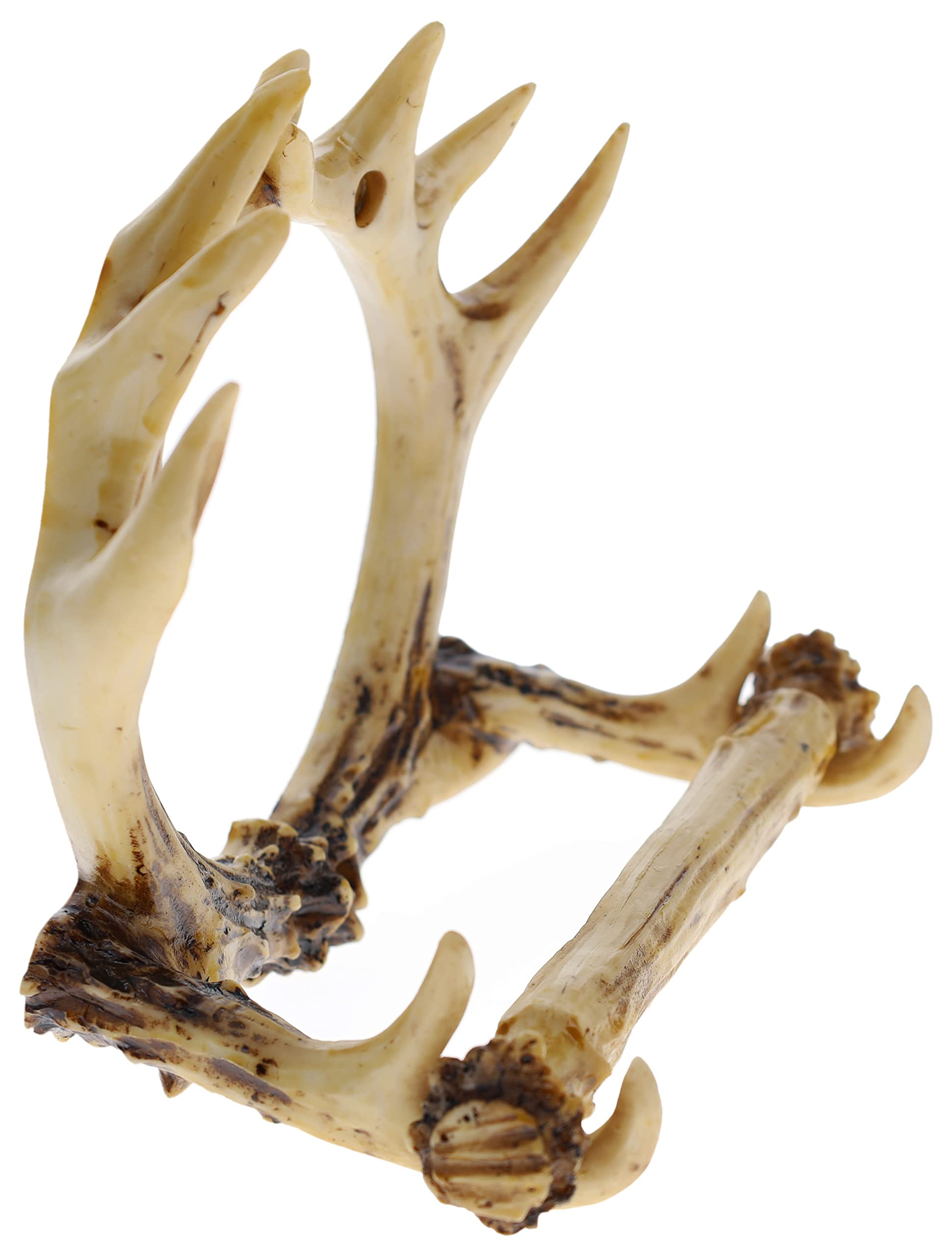 Rustic 8 Point Deer Antler Wall Mounted Toilet Paper Holder - Bathroom Decor