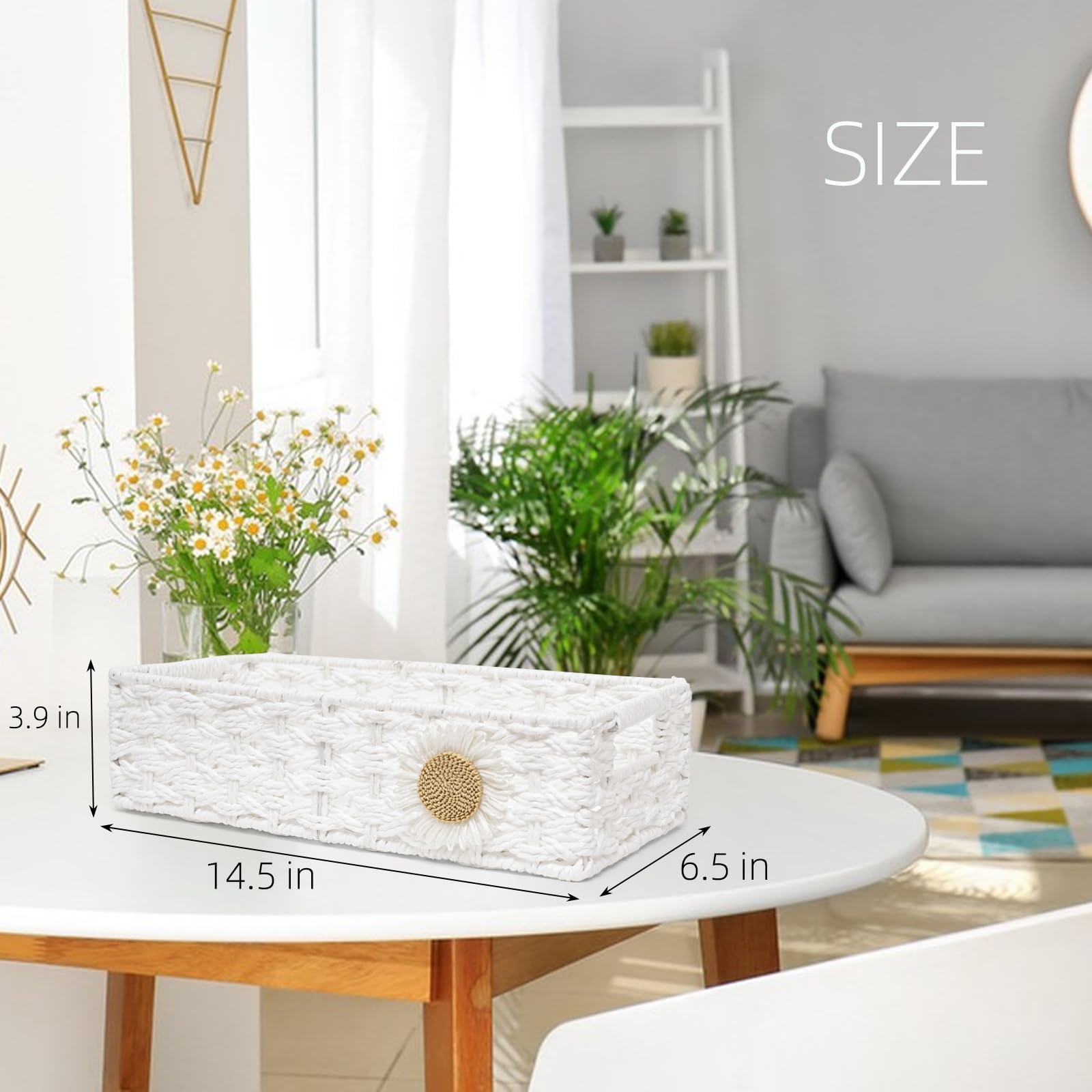 Duoer Toilet Paper Basket For Tank Top Bathroom Decor Baskets For Organizing Bathroom Tray For Counter Storage Basket For Bathro