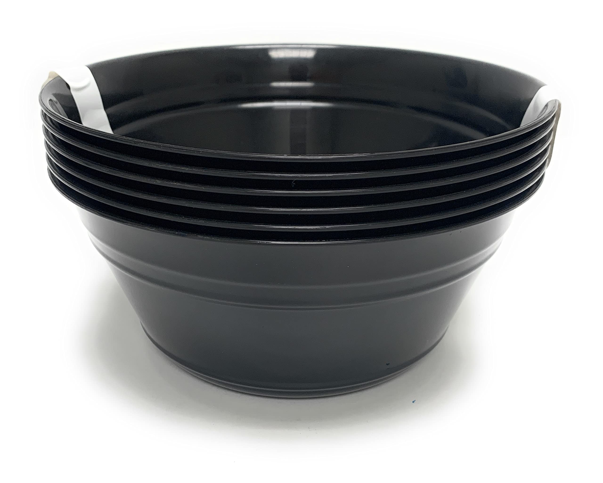 Mintra Home Snack Bowls (Medium 6Pk (1.8L), Black)
