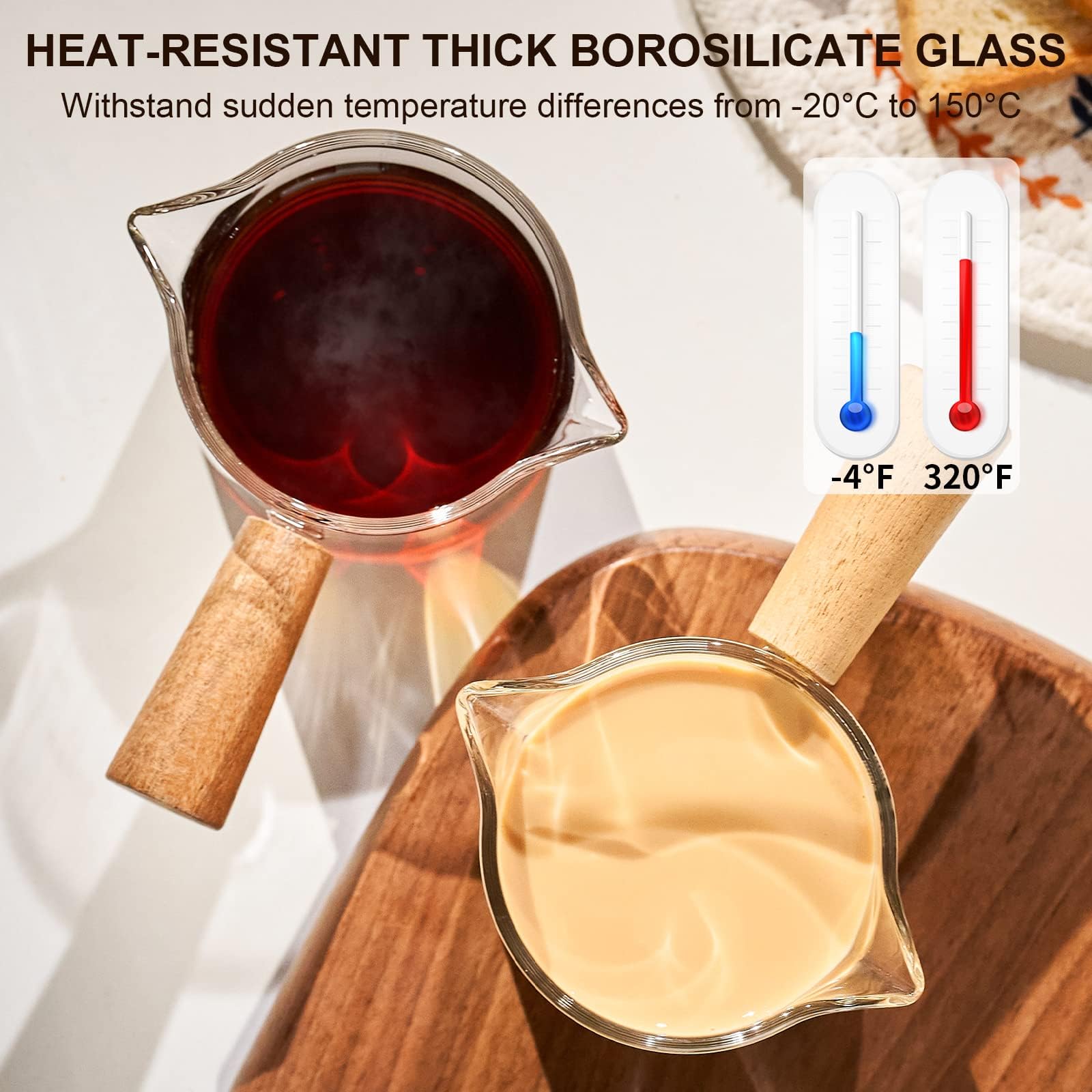 PARACITY Espresso Cups - 3.5OZ Borosilicate Glass, V-Shaped Mouth, Clear, 1 Pack, Espresso Accessories