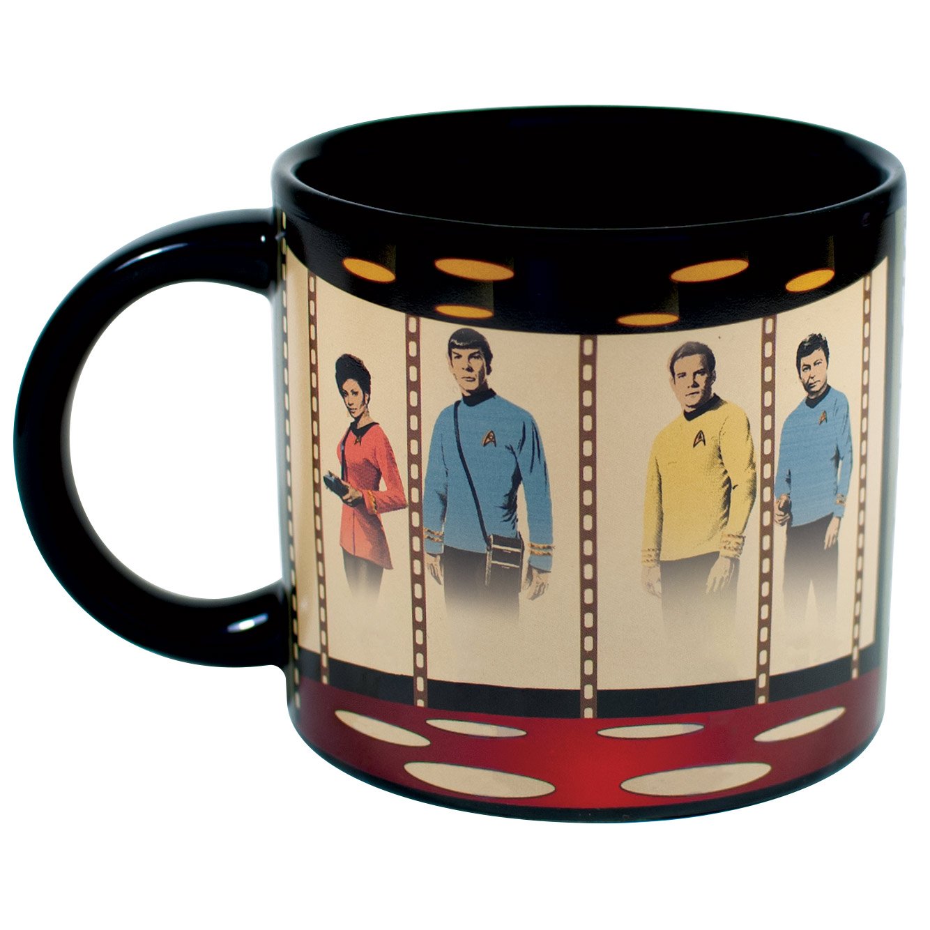 Unemployed Philosophers Guild Star Trek Transporter Heat Transforming Mug - Hot Coffee Beams Down Kirk, Spock, Mccoy, And Uhura,