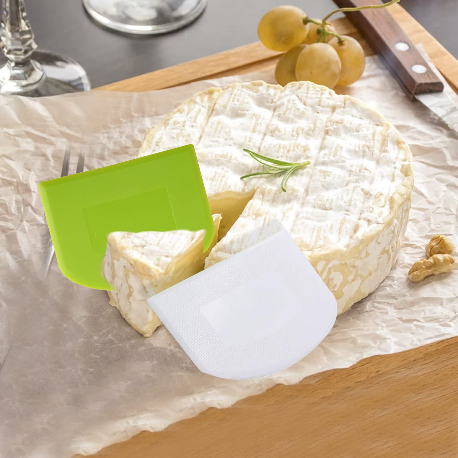 4 Pcs Kitchen Aid Dough Scraper Bowl Scraper Multipurpose Dough Bread Cutters Plastic Pastry Cutter Bowl Scrapers Flexible Plast