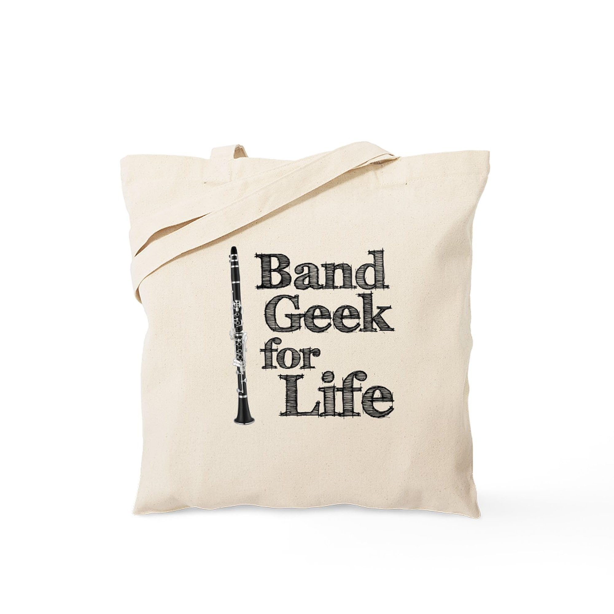 Cafepress Clarinet Band Geek Tote Bag Natural Canvas Tote Bag, Reusable Shopping Bag