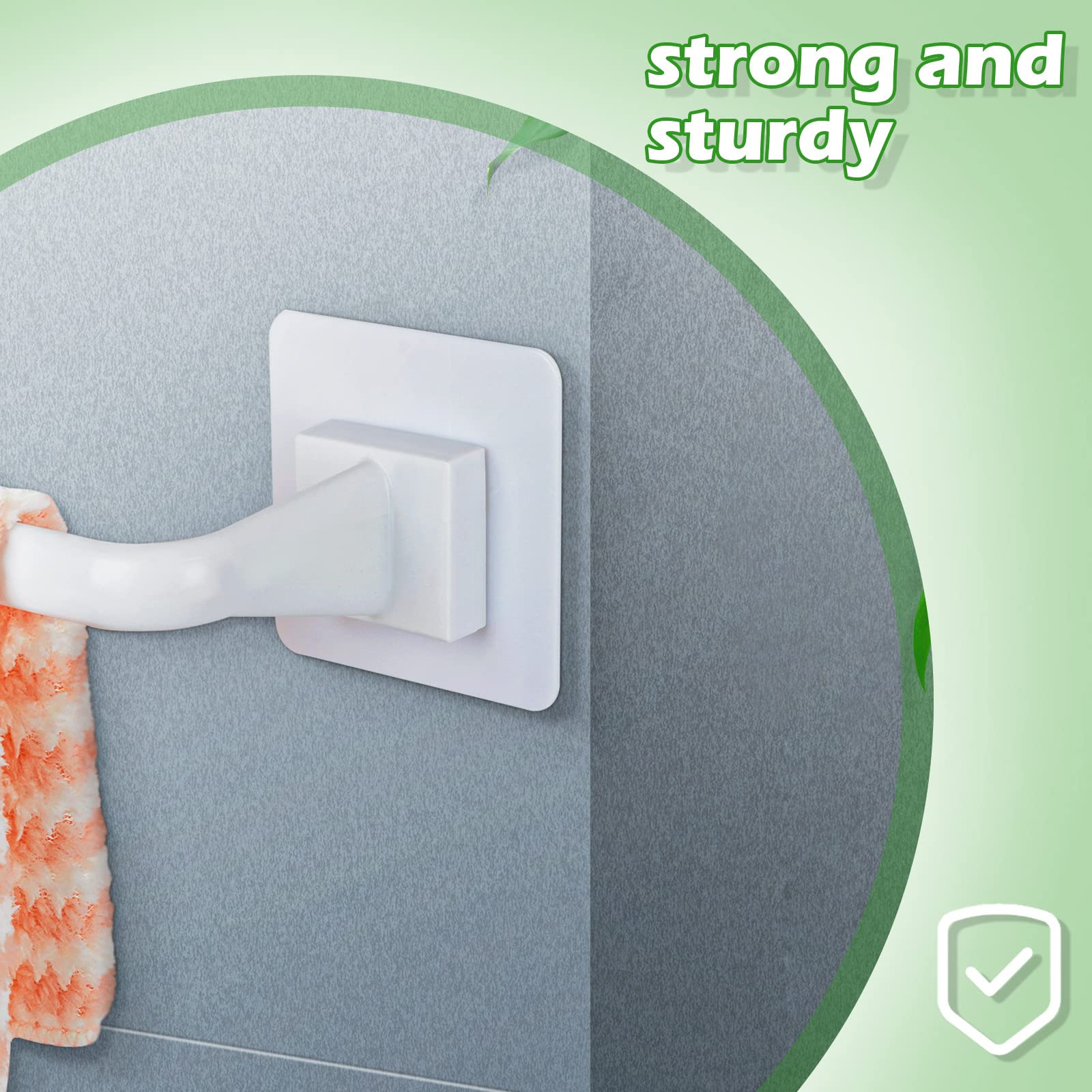 Liitrton Self Adhesive Towel Bar No Drill Hand Towel Hanger For Bathroom And Kitchen Towel Storage Self (S, White)