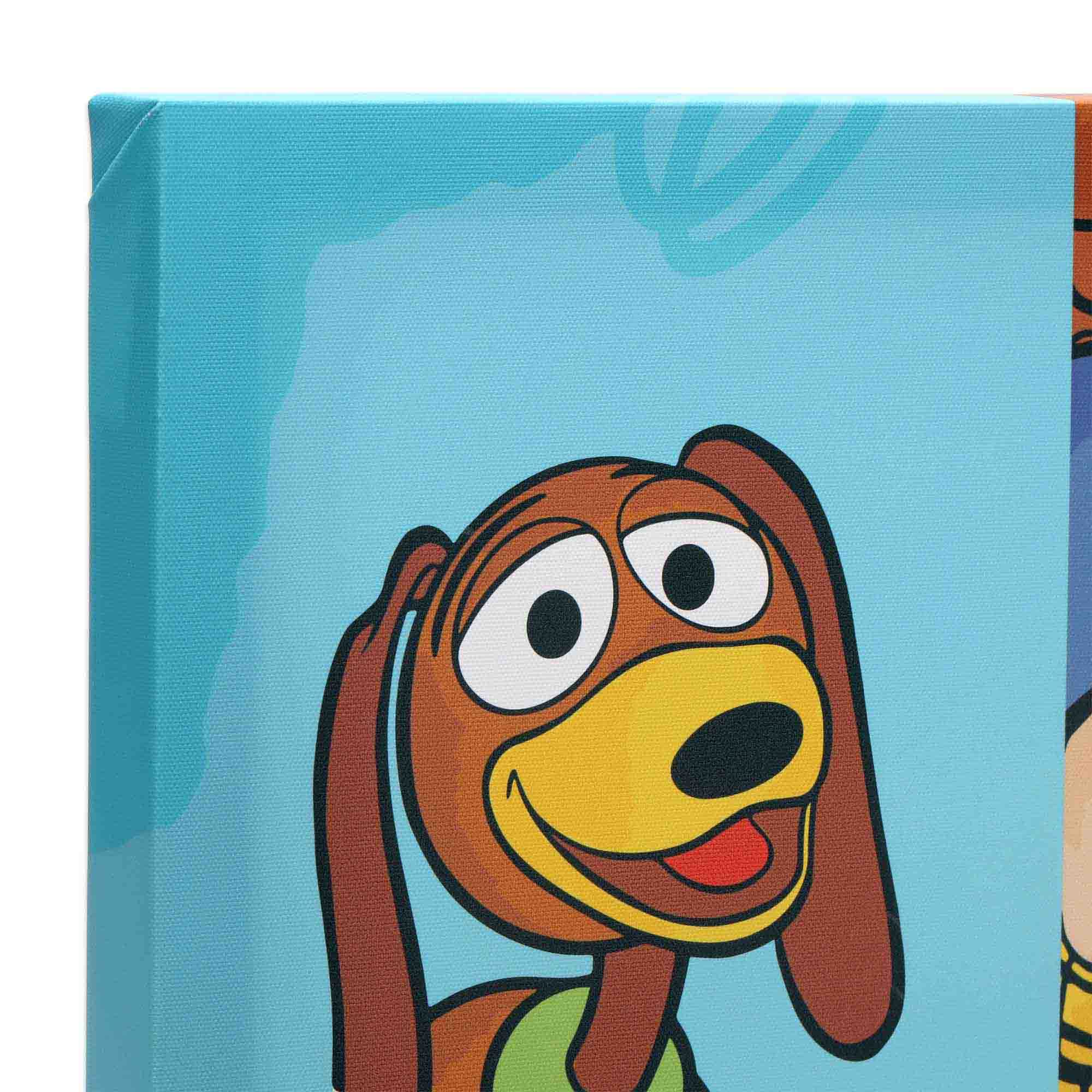 Open Road Brands Disney Pixar Toy Story Line Up Gallery Wrapped Canvas Wall Decor - Large Toy Story Painting Featuring Slinky, W