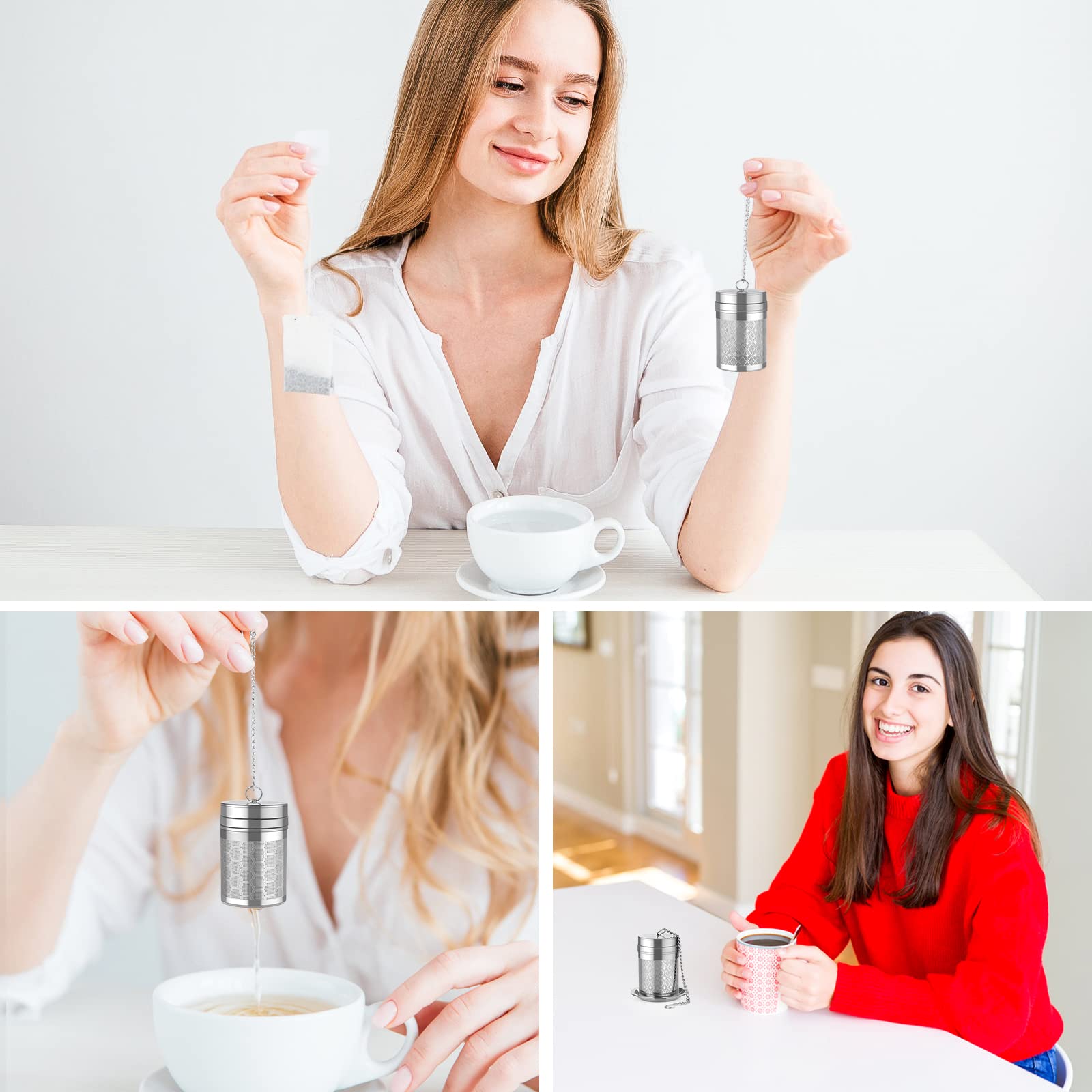 Tea Infusers for Loose Tea  18/8 Stainless Steel Tea Strainer Set  Extra Fine Mesh Tea Steeper for Brew Tea  Spices & Seasoning